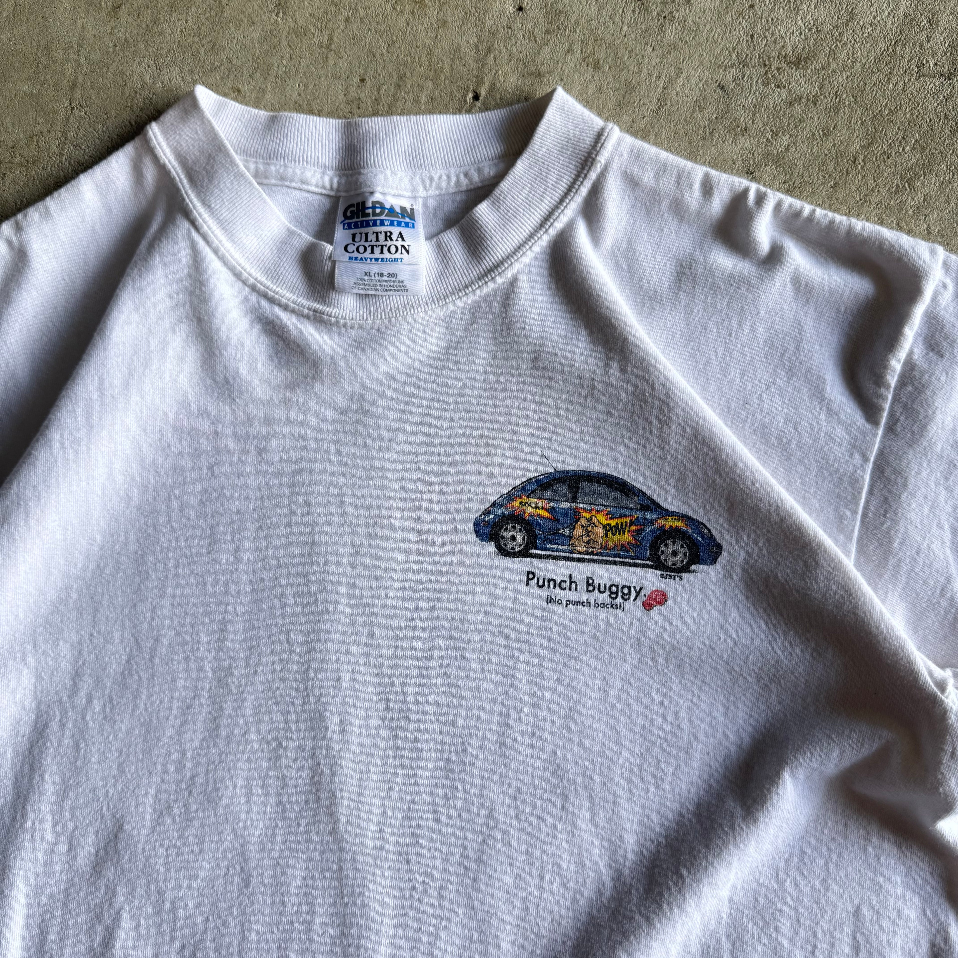 Vintage 90s Volkswagen Punch Bug White T Shirt Size Medium Large