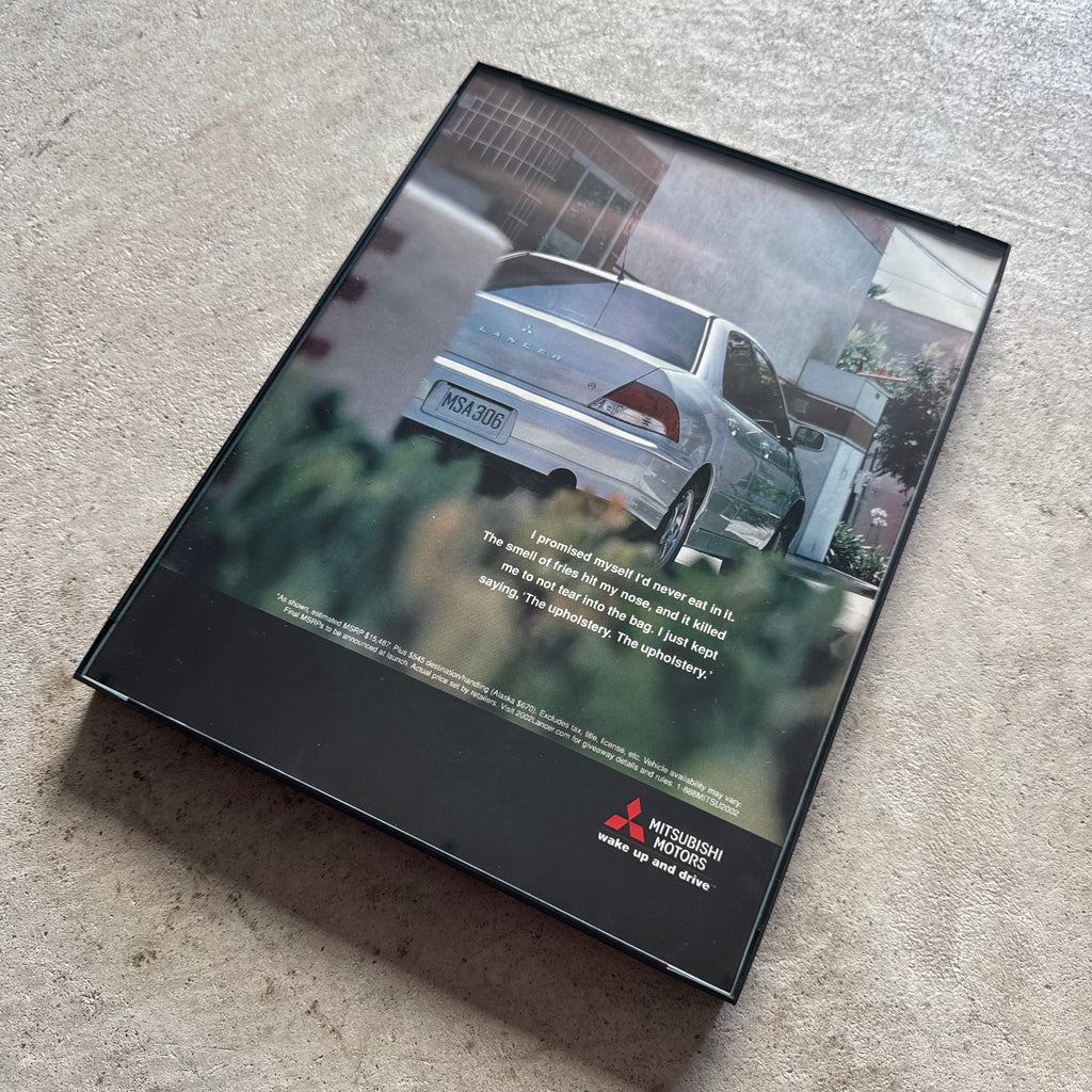 2000s Mitsubishi Lancer Framed Advertisement