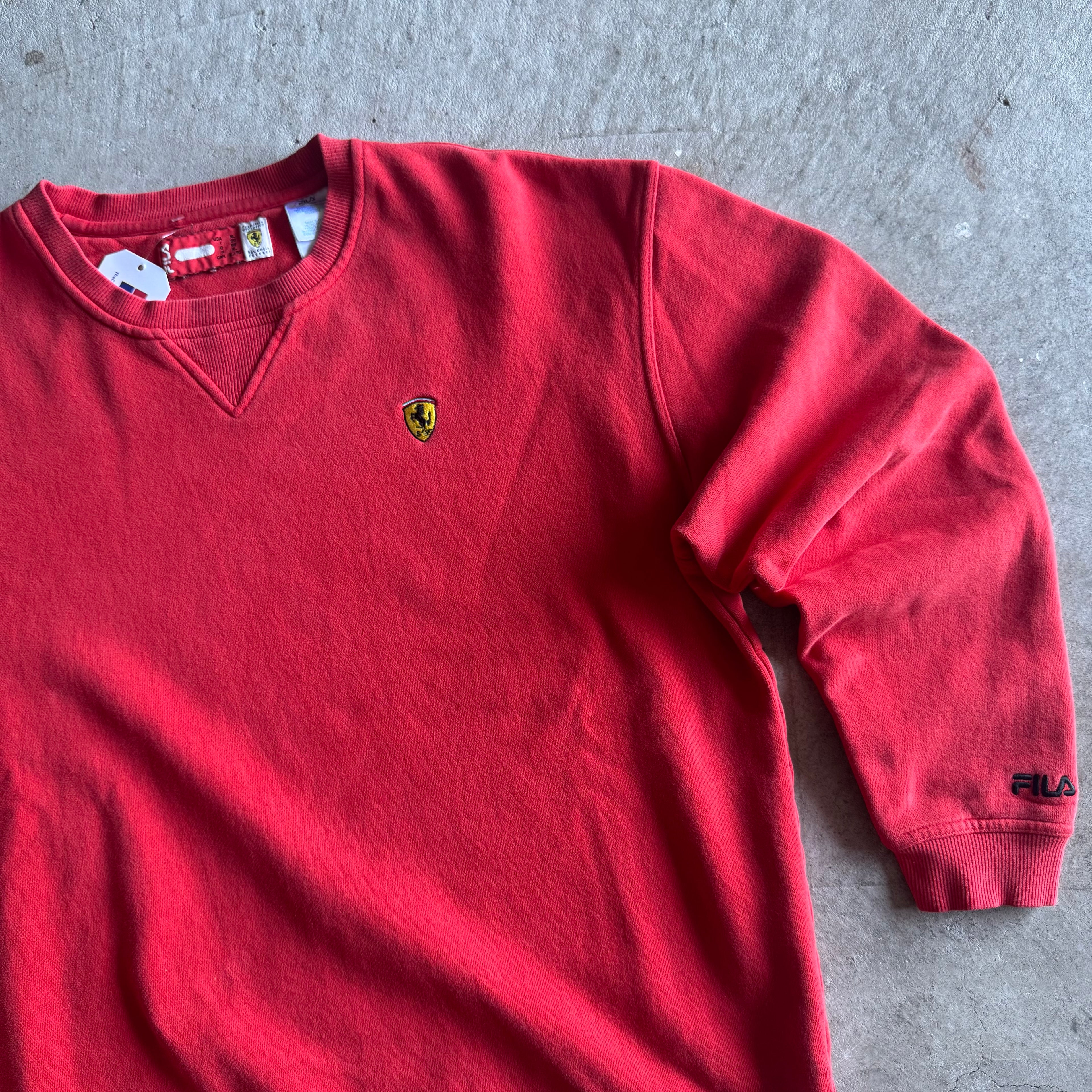 Vintage 90s Fila Ferrari Red Pullover Sweater Size Large XL