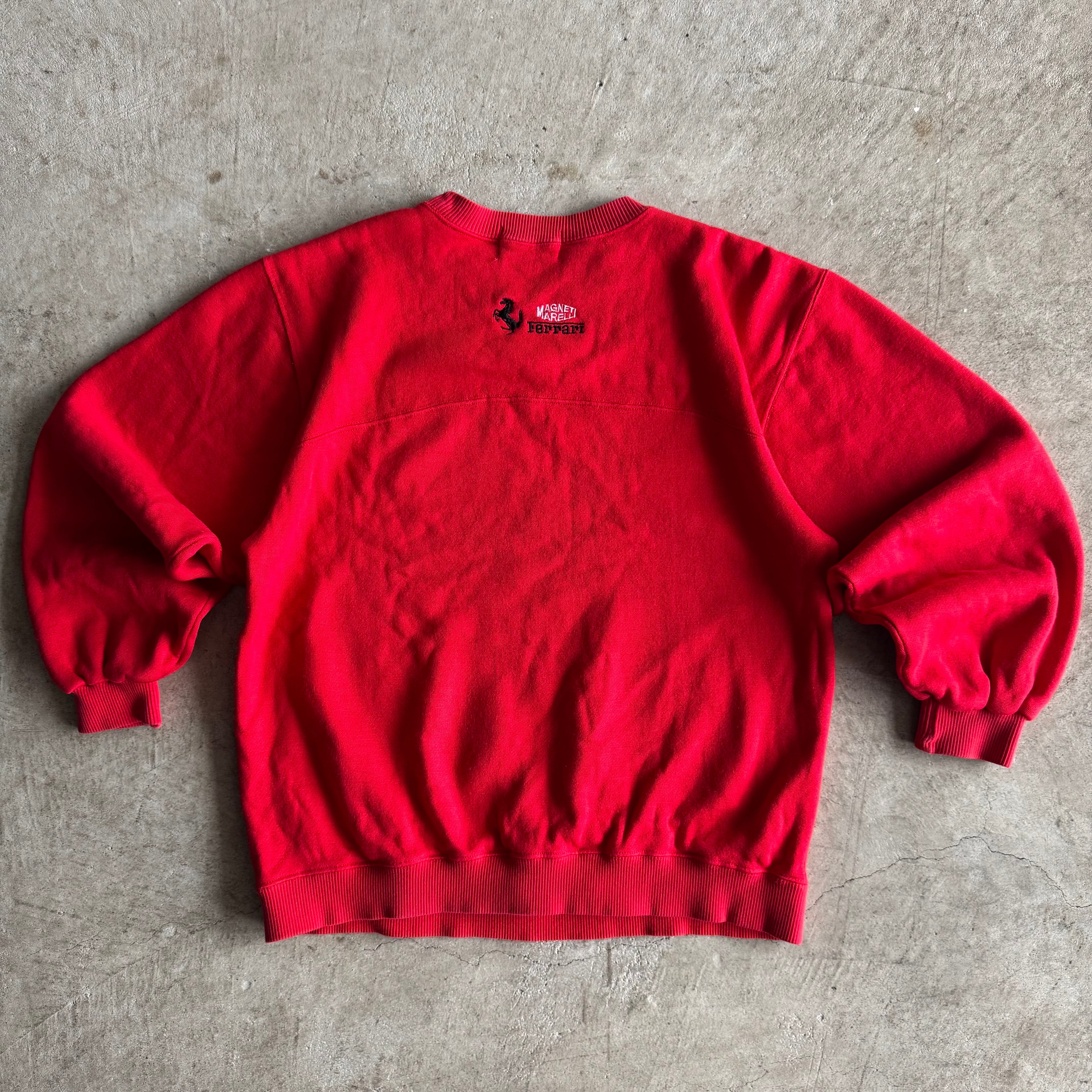 90s Ferrari Magneti Marelli Racing Red Pullover Sweater (M)