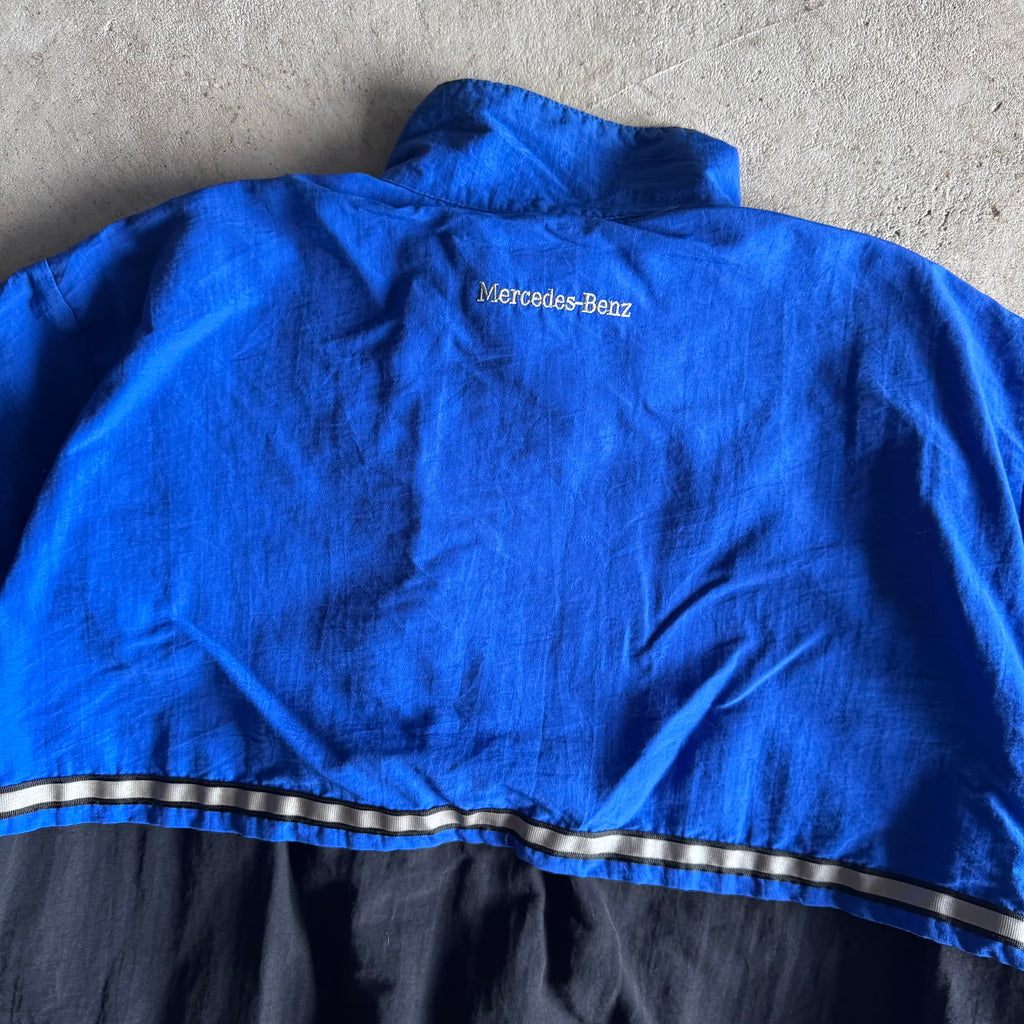 90s Mercedes Benz Black Blue 3M Work Jacket (XL)