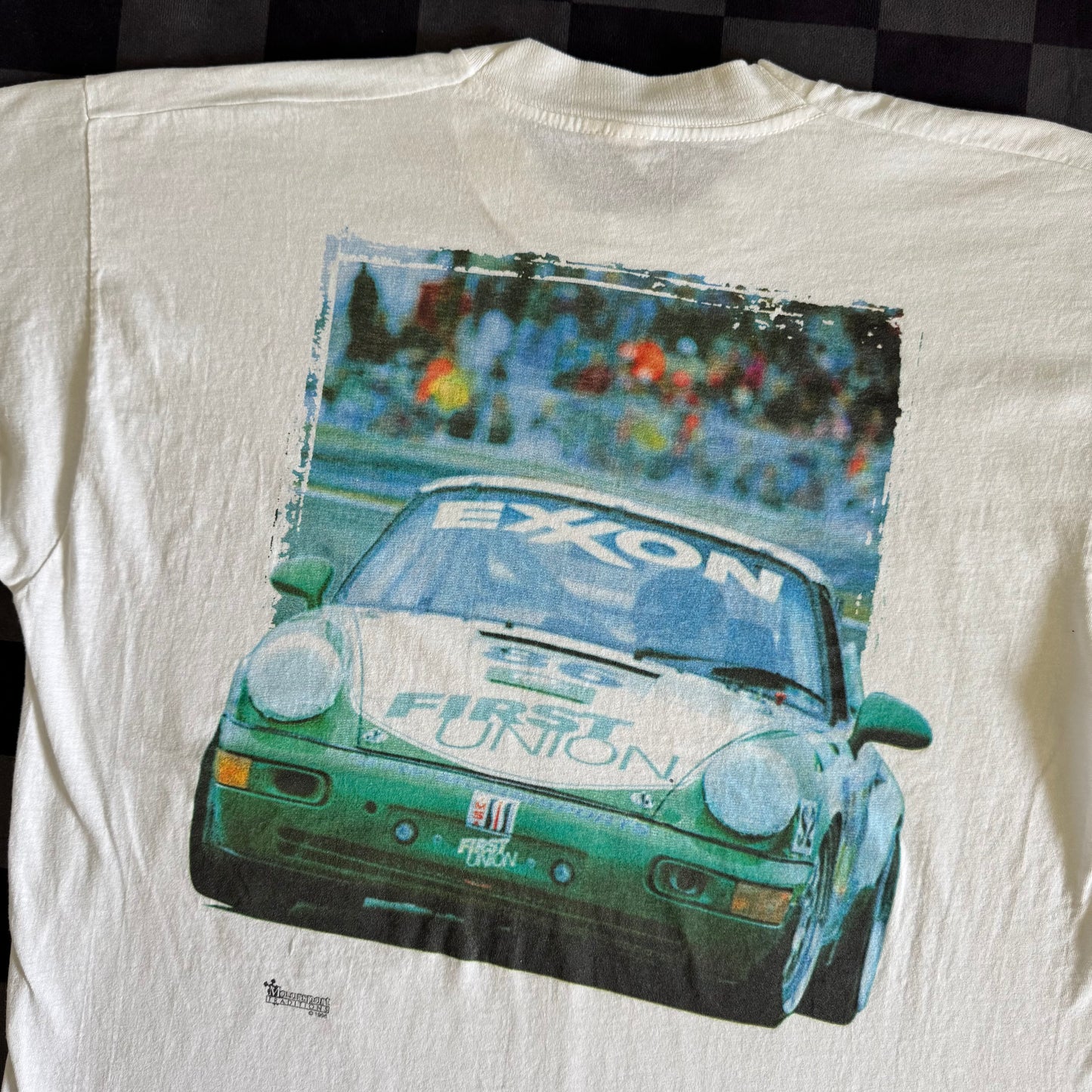 Vintage 90s First Union Porsche 911 White T Shirt Large