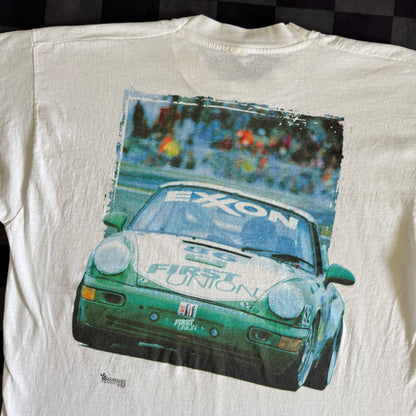 Vintage 90s First Union Porsche 911 White T Shirt Large