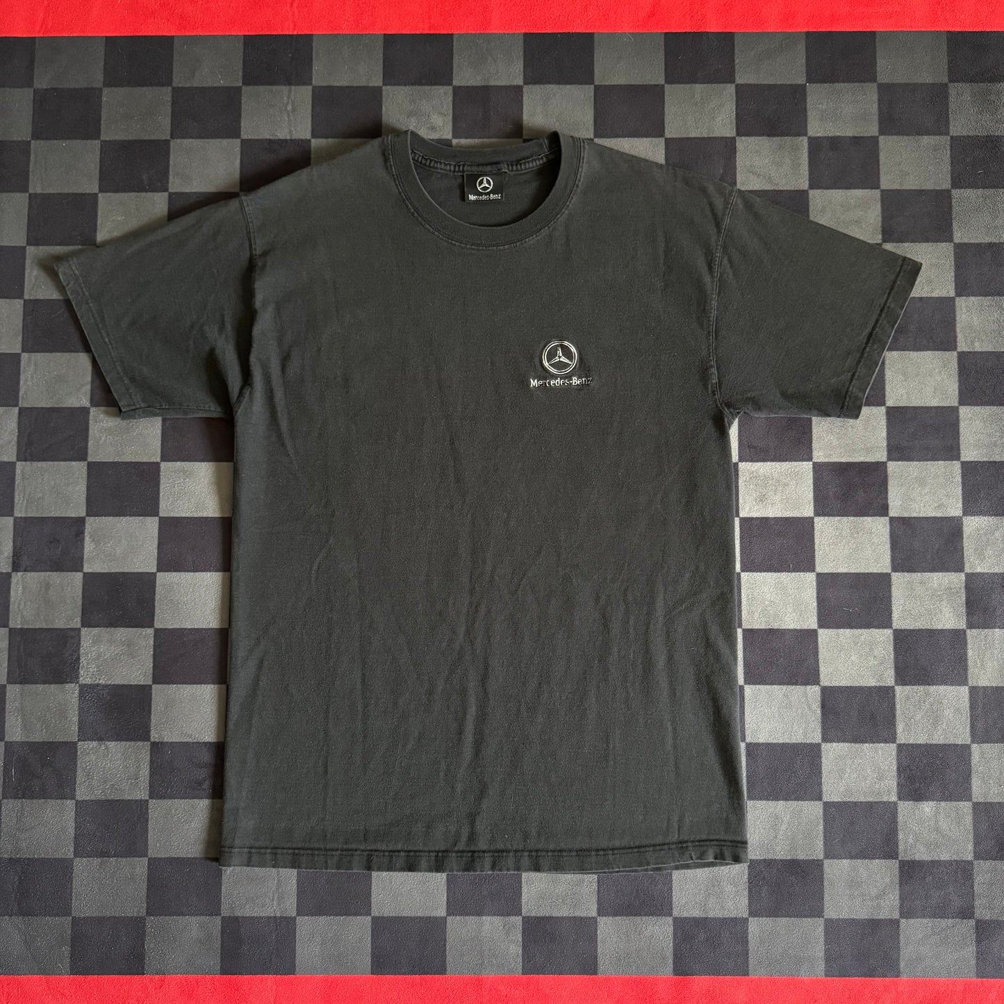 Vintage 90s Mercedes SLR SLS F1 Art Car Black T Shirt Size Large