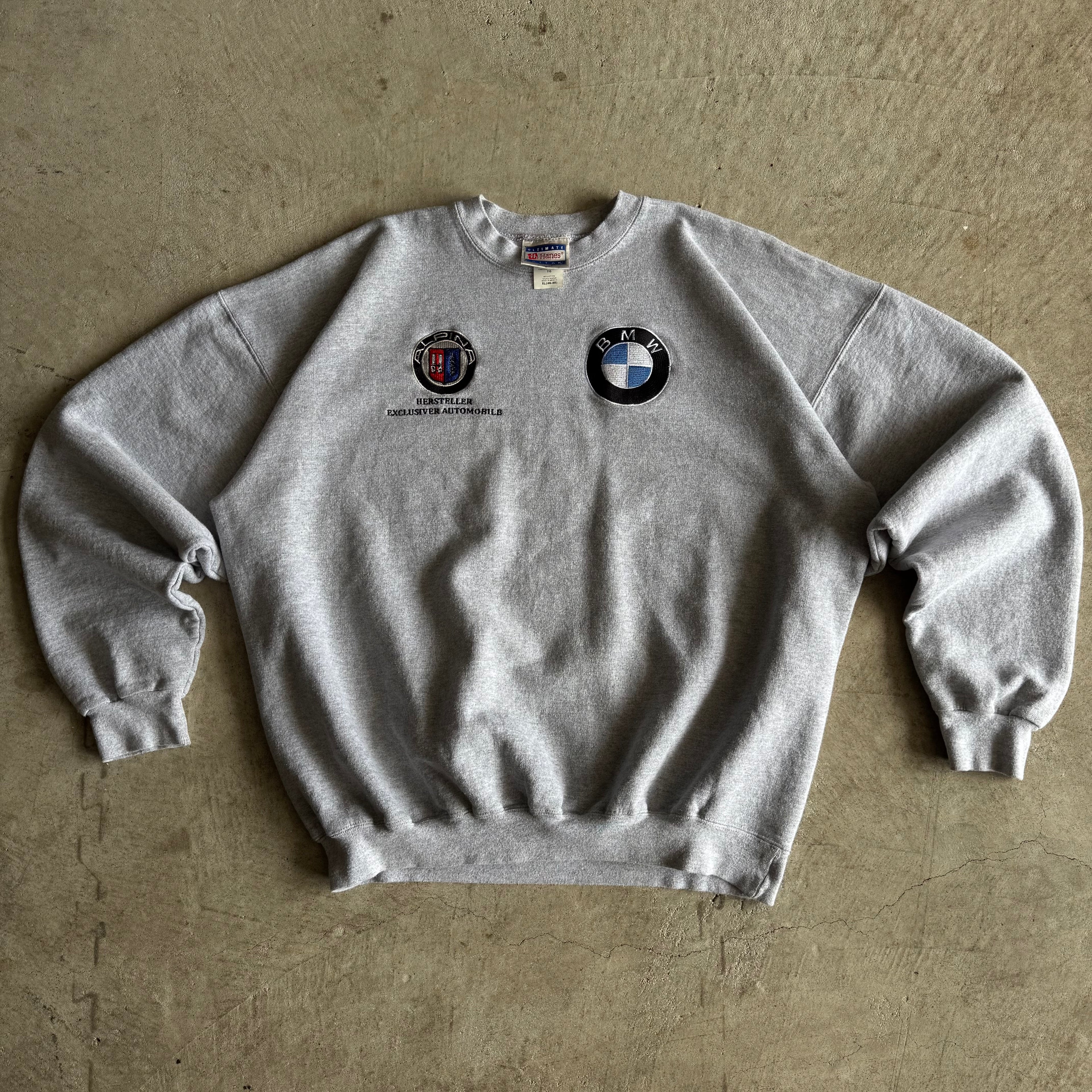 90s BMW Alpina Motorsports Grey Crewneck Sweater (XL)