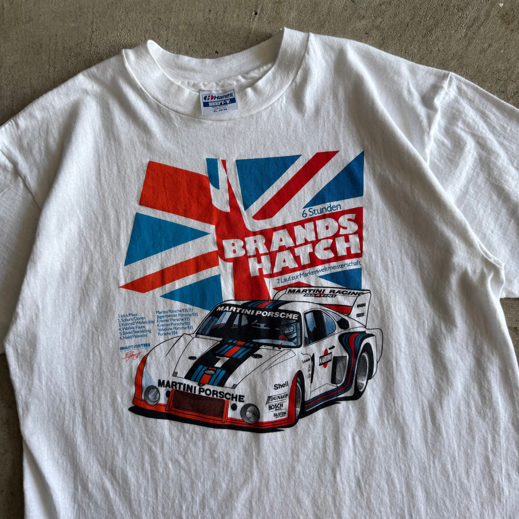 90s Porsche 6 Hours of Brands Hatch Victory Poster T Shirt (L)