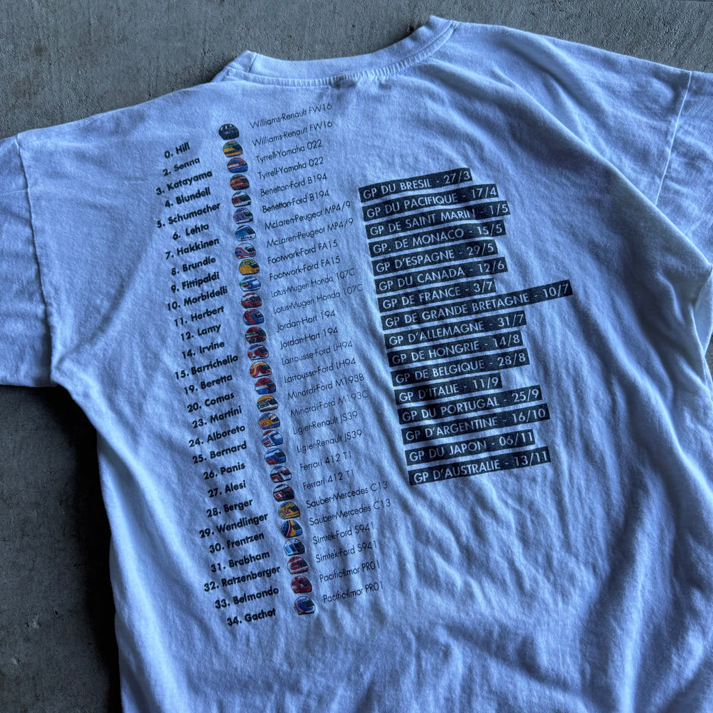 1994 Formula 1 Team Mild Seven Grid & Schedule T Shirt (L)