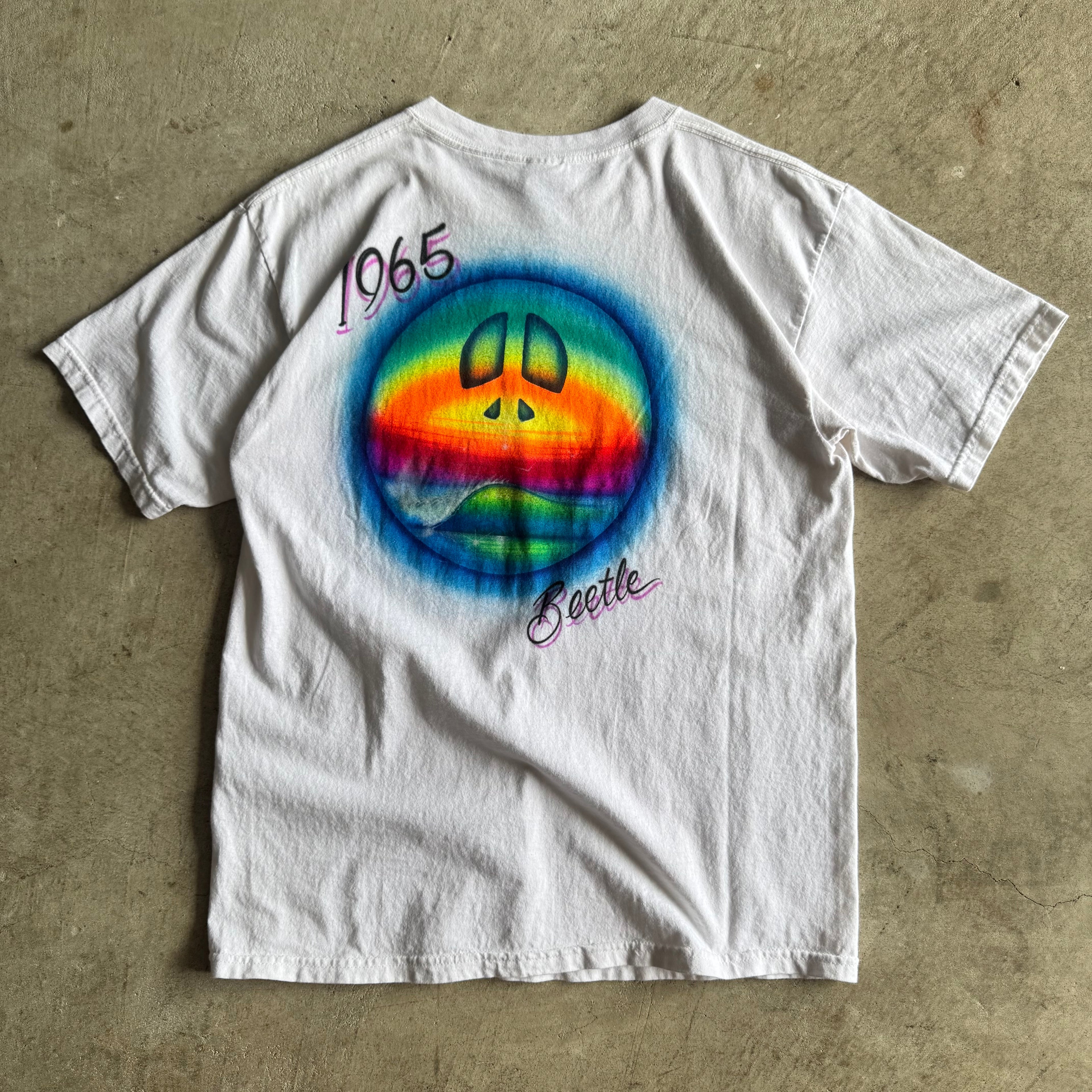 Vintage 90s Volkswagen Airbrush Style 1965 Sunset T Shirt Size Large