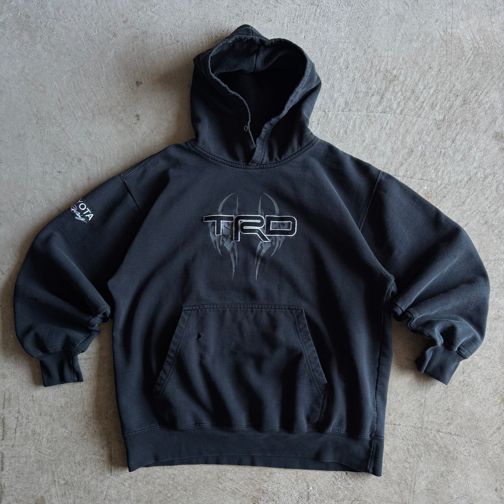 90s TRD Toyota Racing Development Tribal Hoodie Pullover Sweater (L)