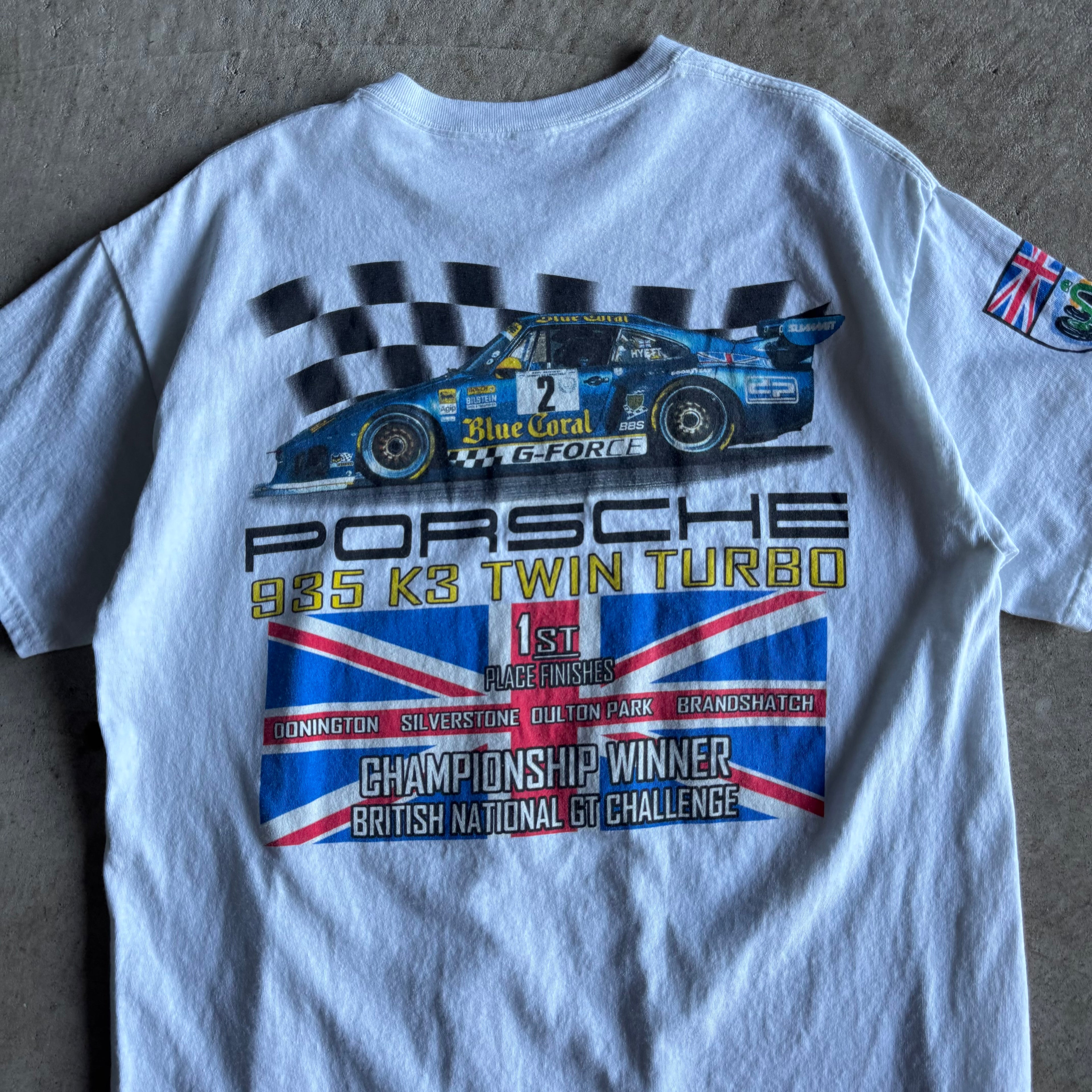 90s Porsche Blue Coral 935 K3 Champions T Shirt (L)