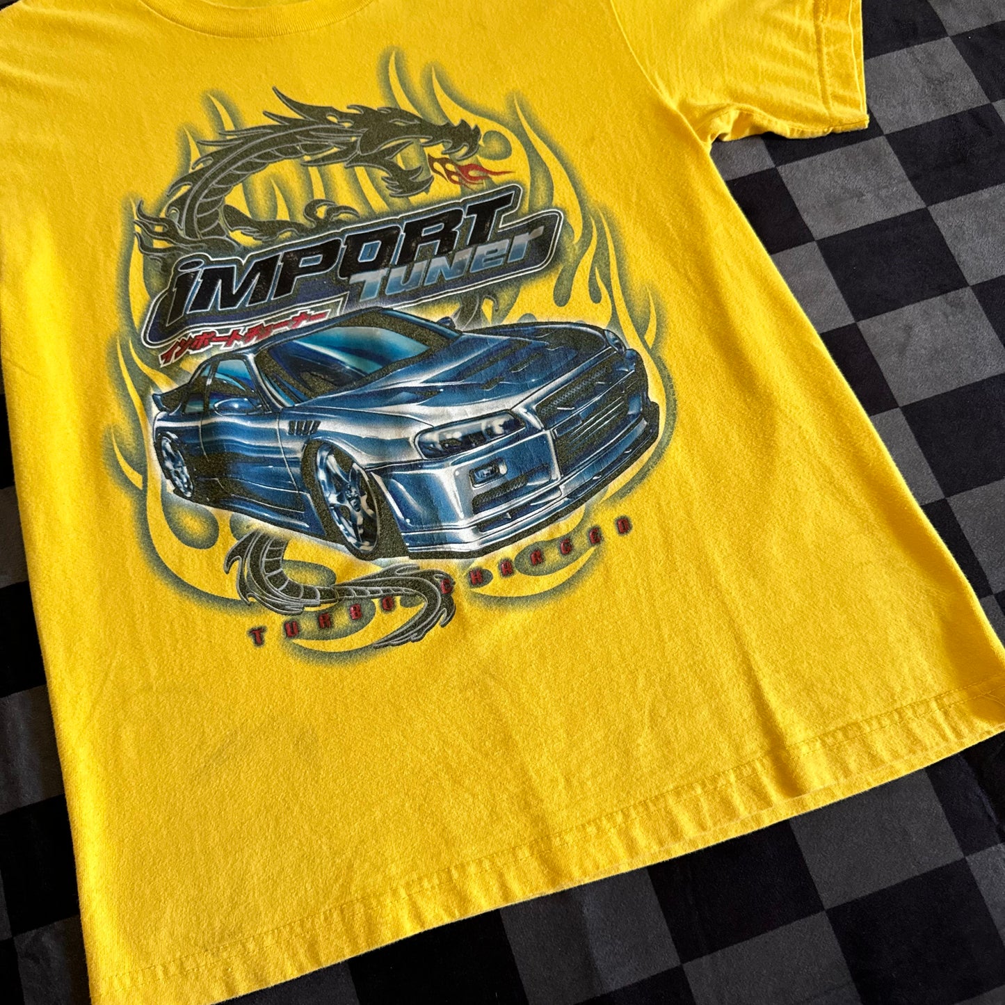 Vintage Import Tuner Skyline GTR Kids Yellow T Shirt