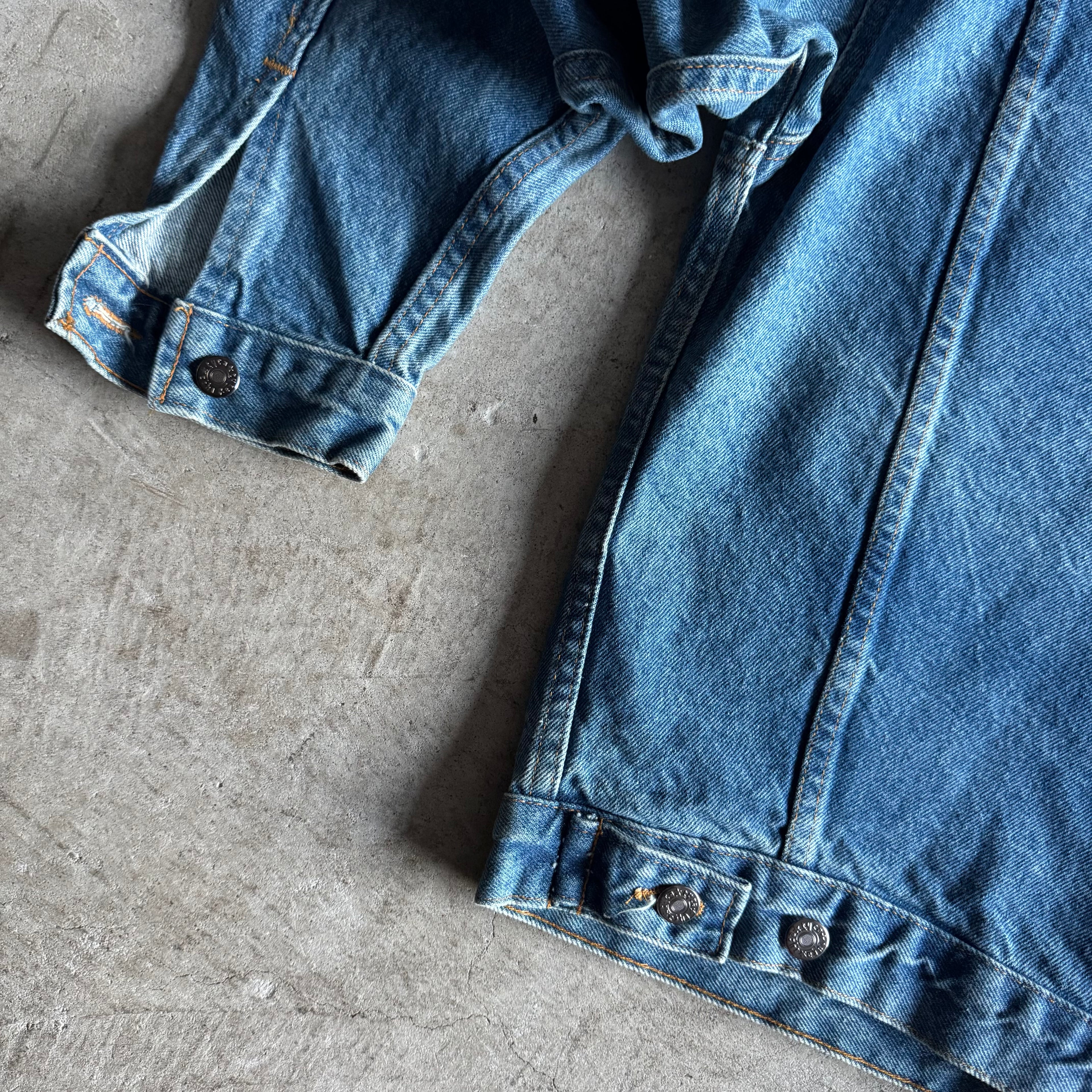 Vintage 90s Yokohama Motorsports Technology Blue Denim Jacket Size Large