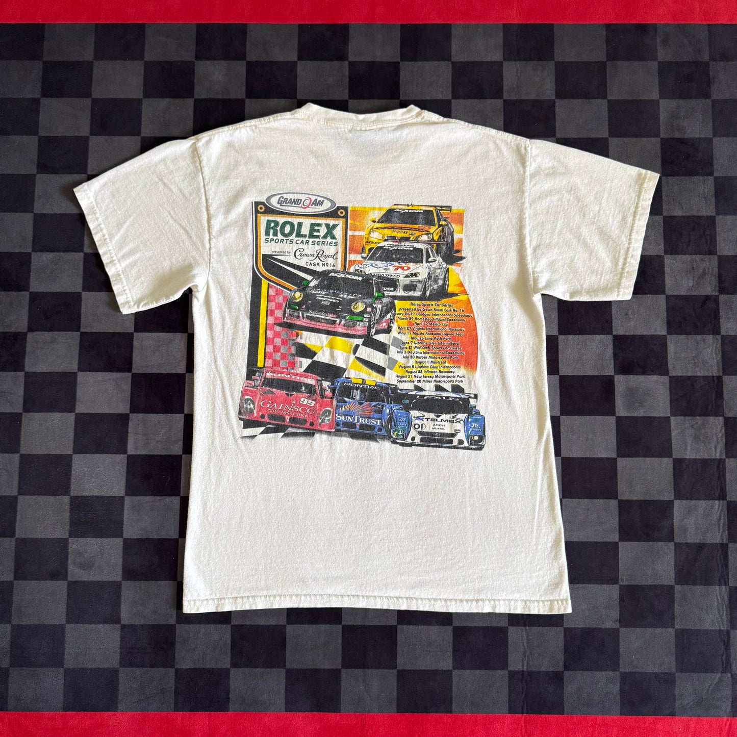 2013 Rolex Sports Car Series Schedule White T Shirt Medium