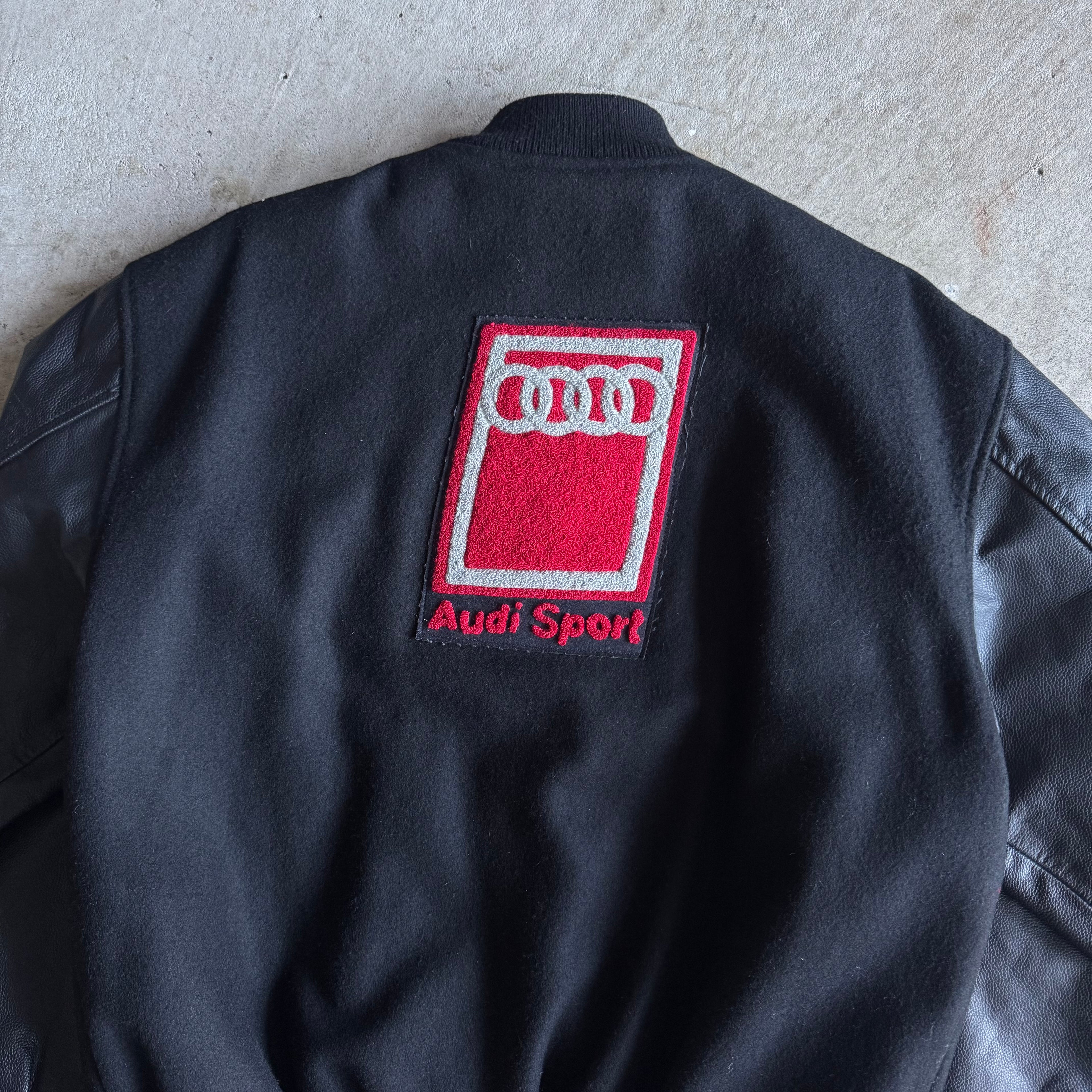 90s Audi Sport Black Varsity Jacket (M)