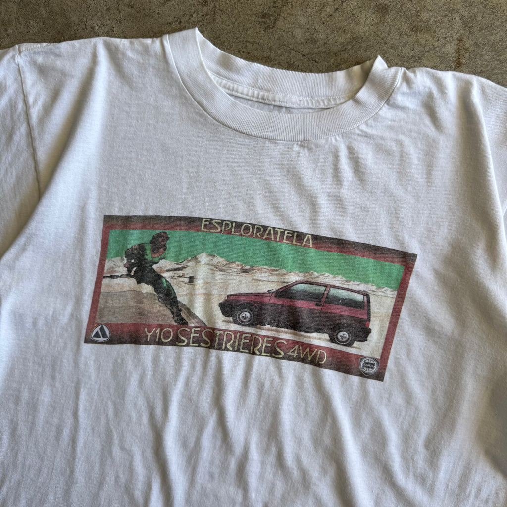 90s Lancia Y10 Sestrieres Explore it White Shirt (L)