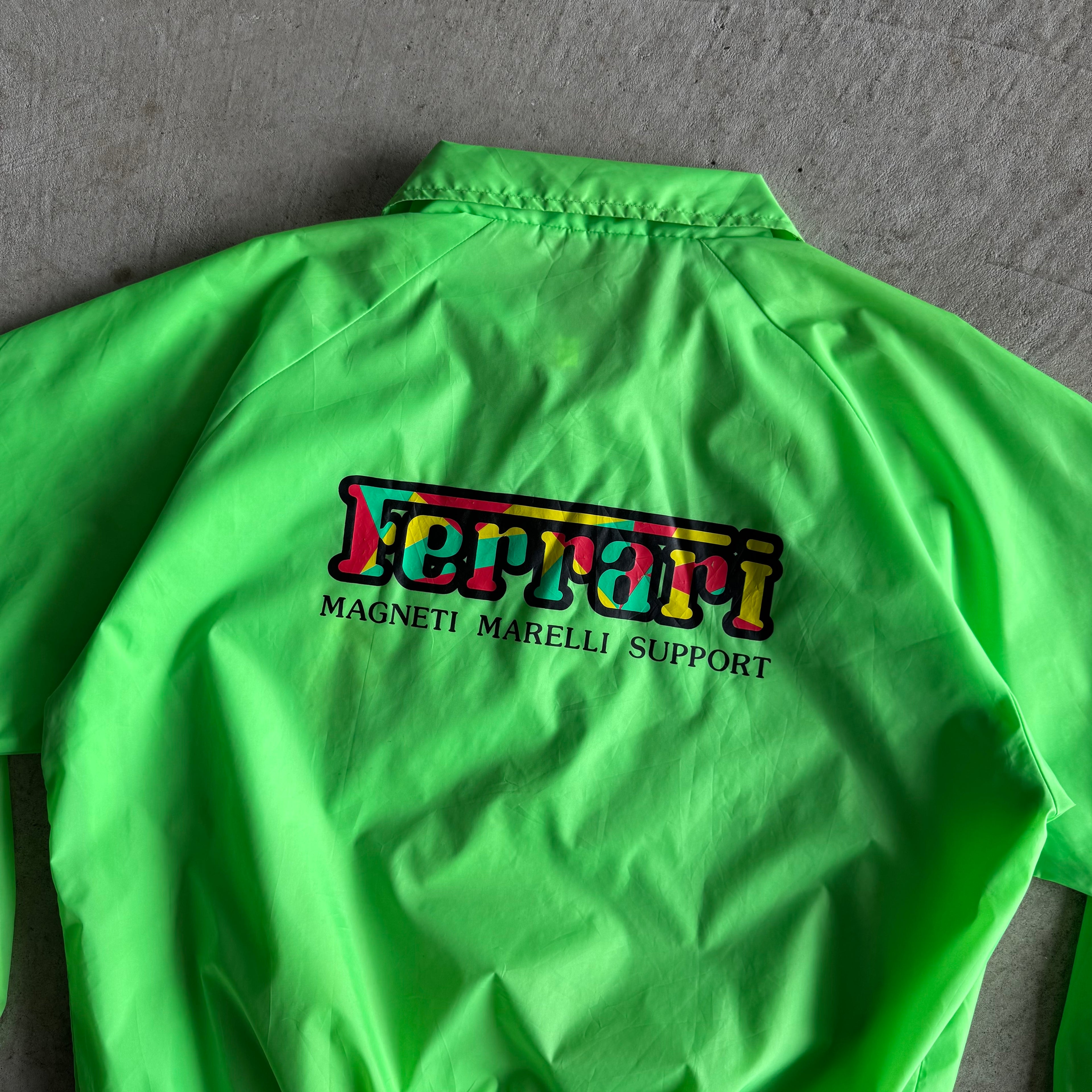 90s Ferrari Magneti Marelli Neon Green Jacket (L)