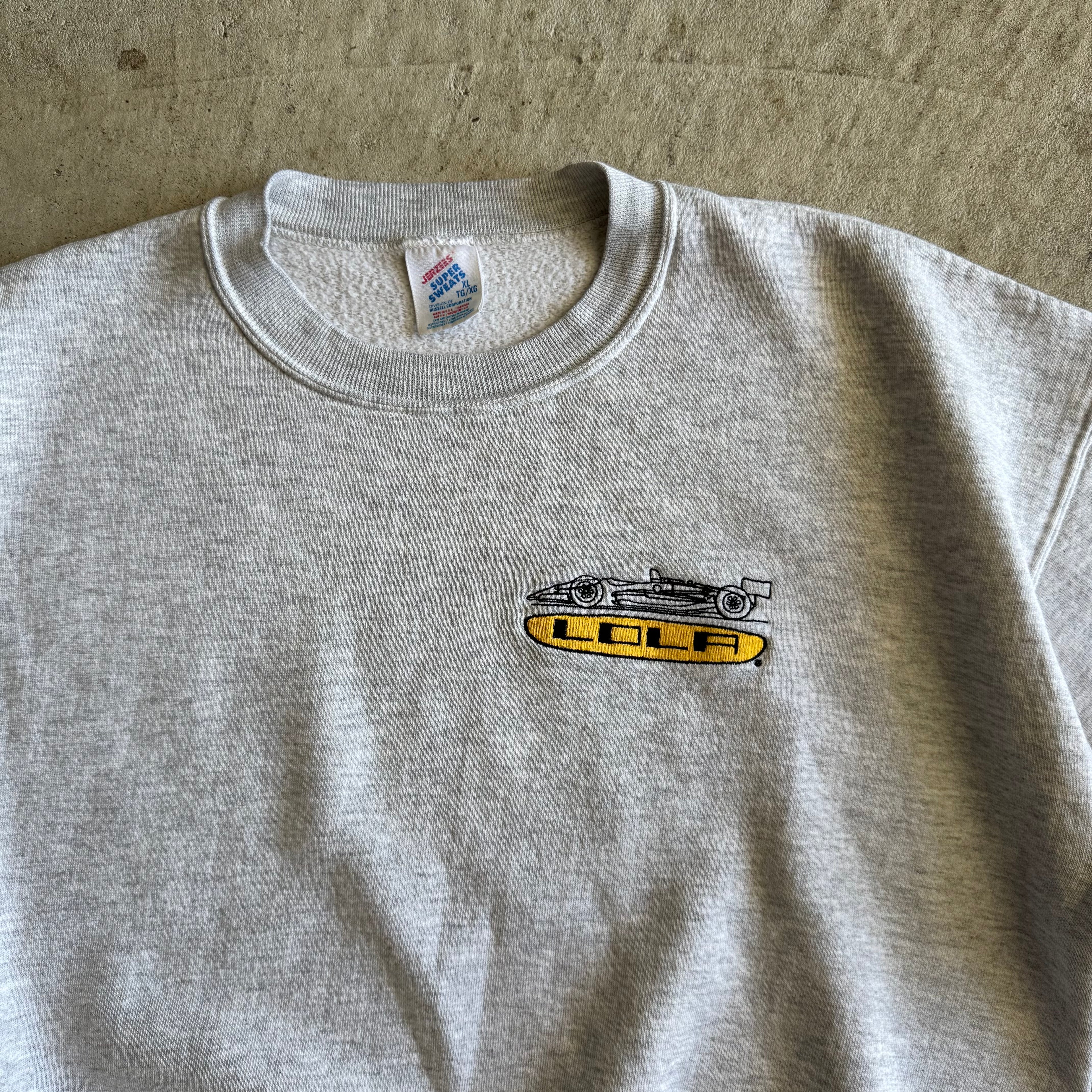 90s Lola Formula 1 F1 Racing Grey Crewneck Sweater (XL)