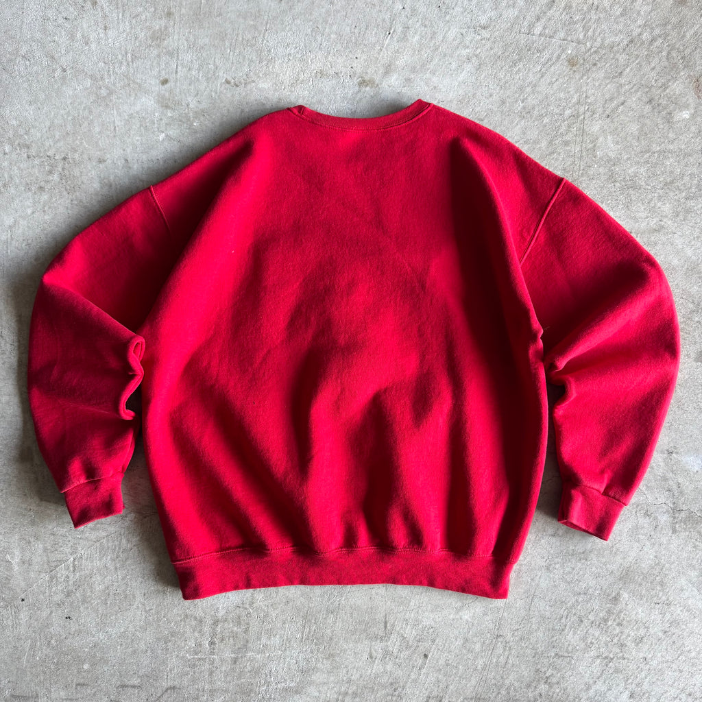 90s Chevy Corvette Flag Red Pullover Sweater (L)