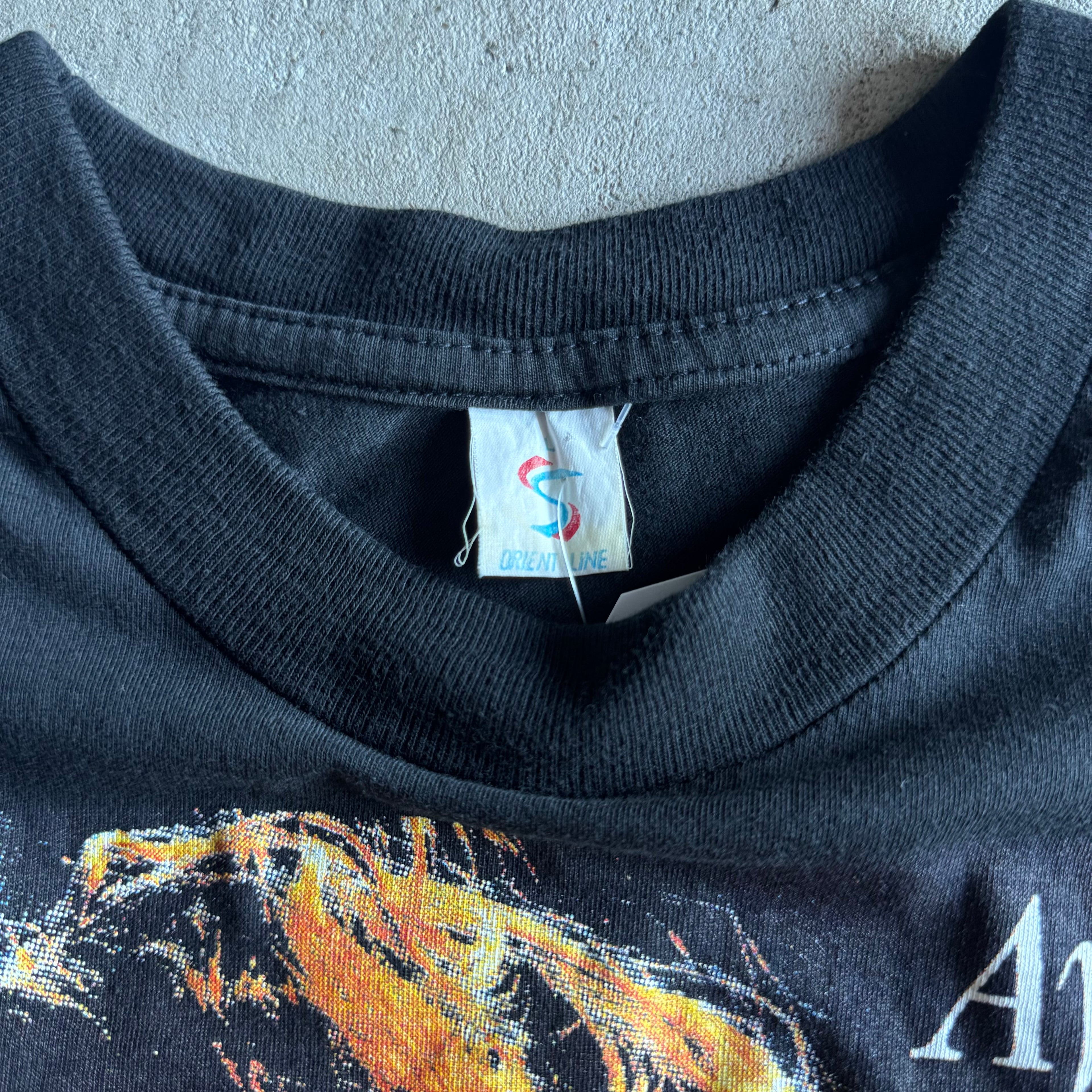 Vintage 90s Ayrton Senna Tribute Black T Shirt Size Large