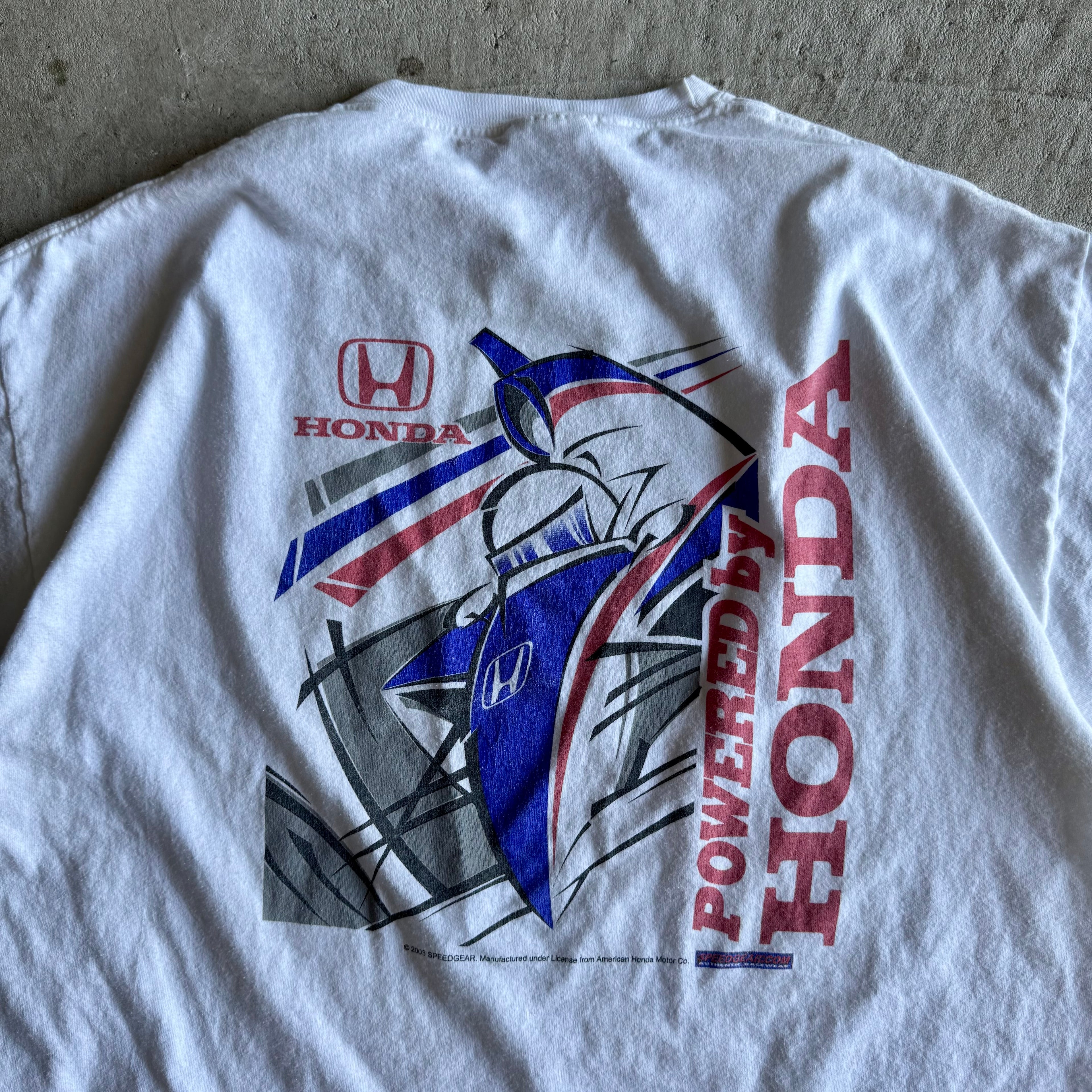 Vintage 2003 Powered by Honda Motors Indy Car Speedwear T Shirt Size XL