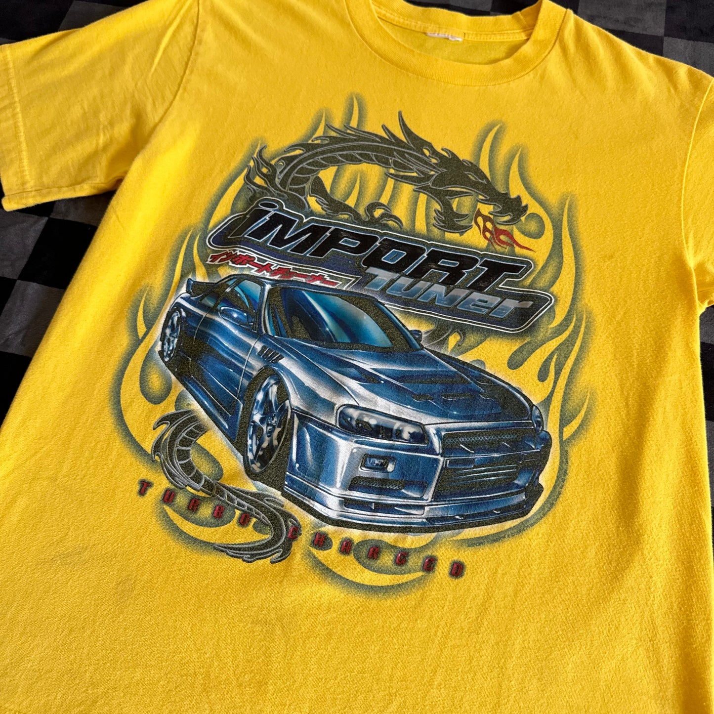 Vintage Import Tuner Skyline GTR Kids Yellow T Shirt