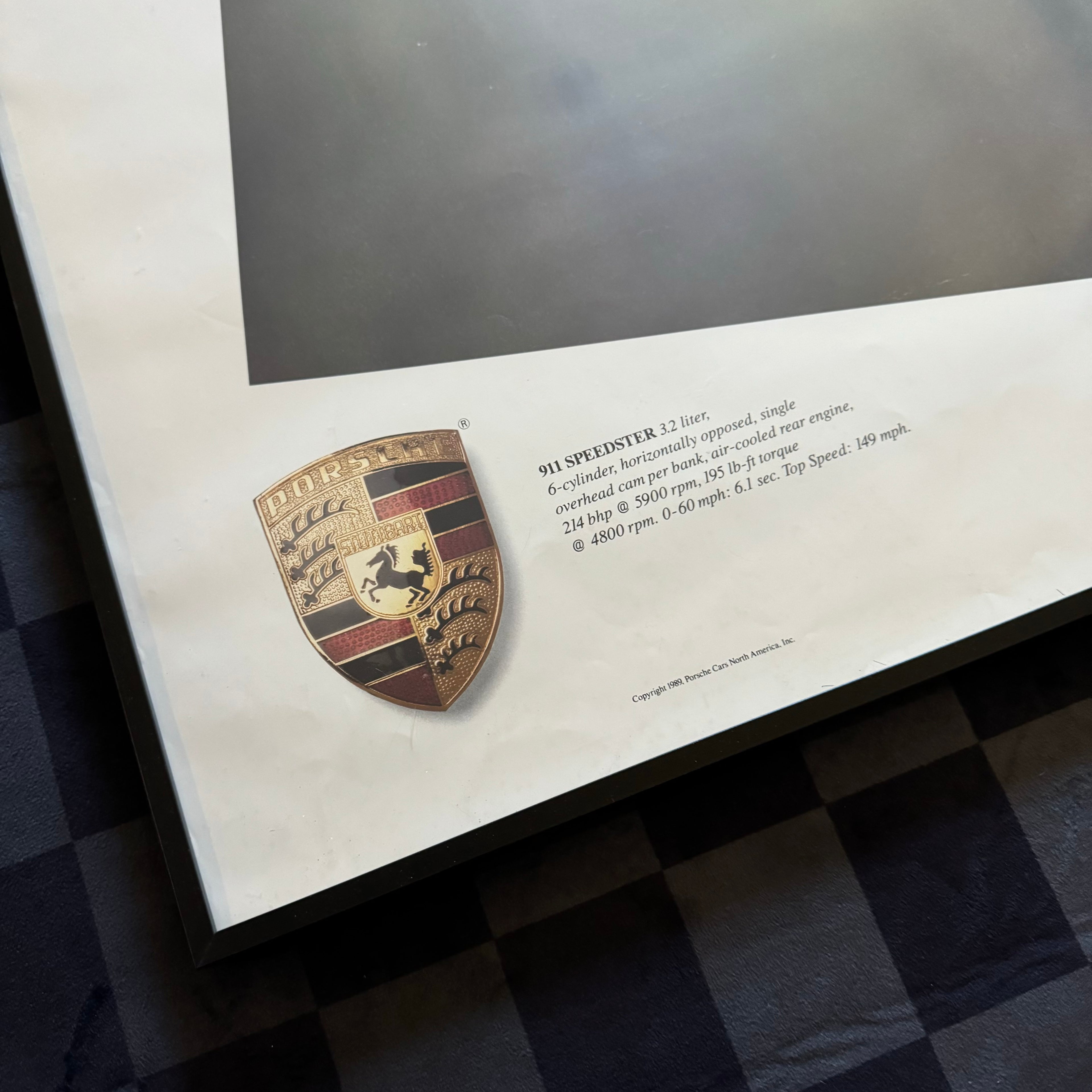 80s Porsche Dealership Showroom 911 Carrera Speedster Poster