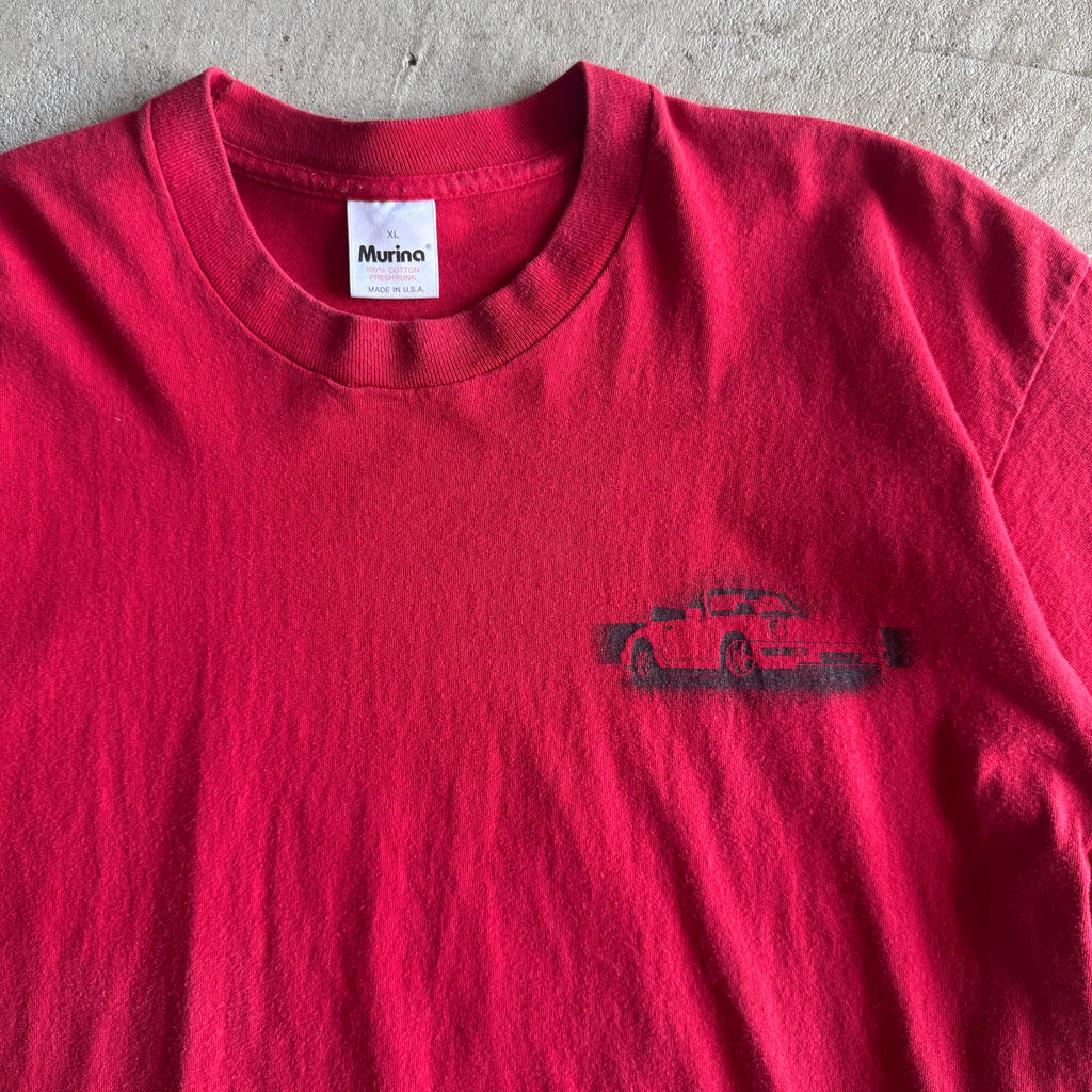 90s Porsche 911 Carrera 2 Red T Shirt (XL)