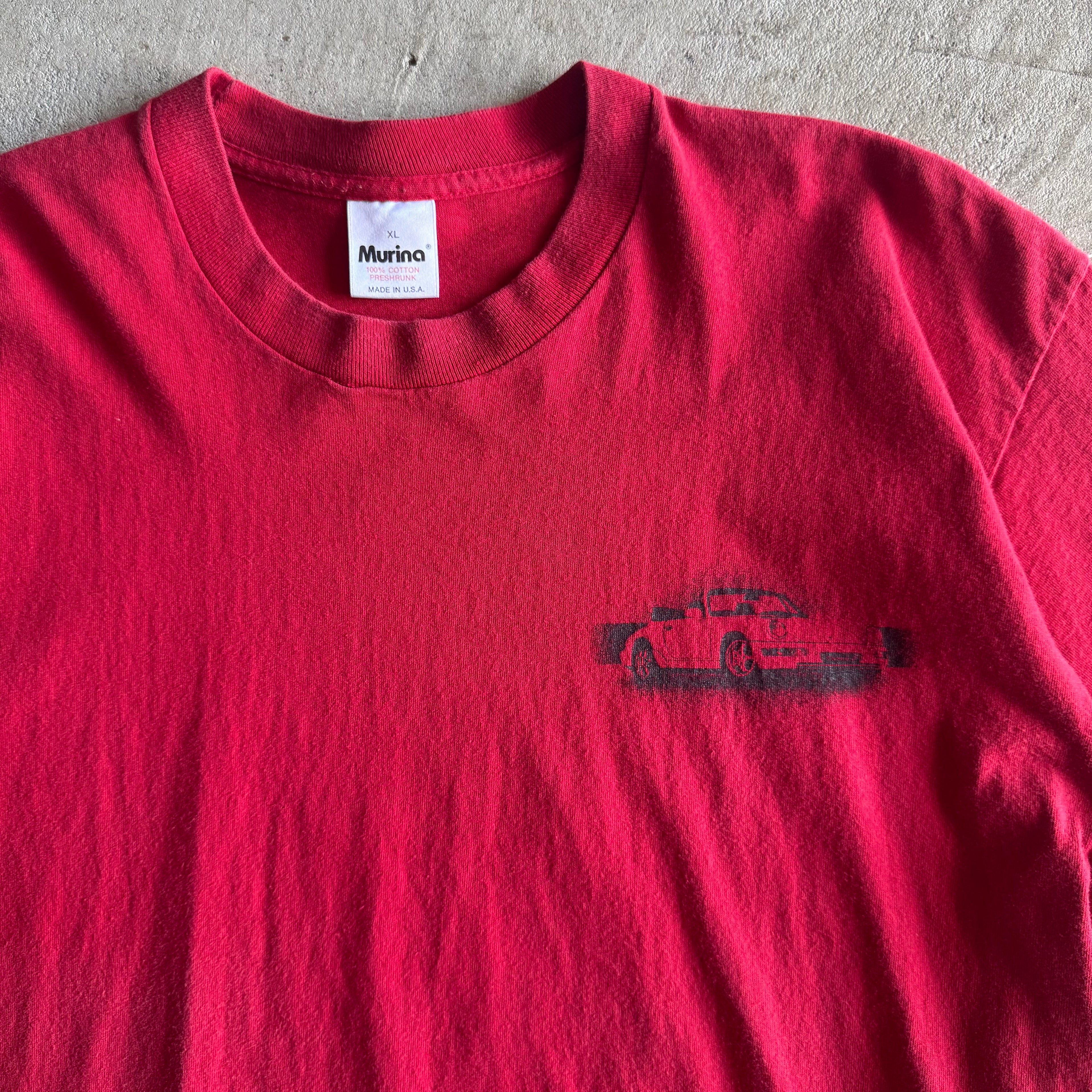 90s Porsche 911 Carrera 2 Red T Shirt (XL)