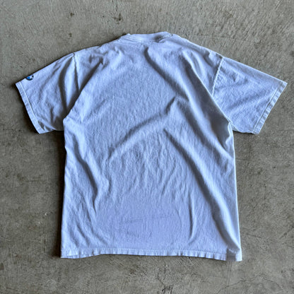 Vintage 90s BMW in Action E36 318 Fina Warsteiner White T Shirt Size XL