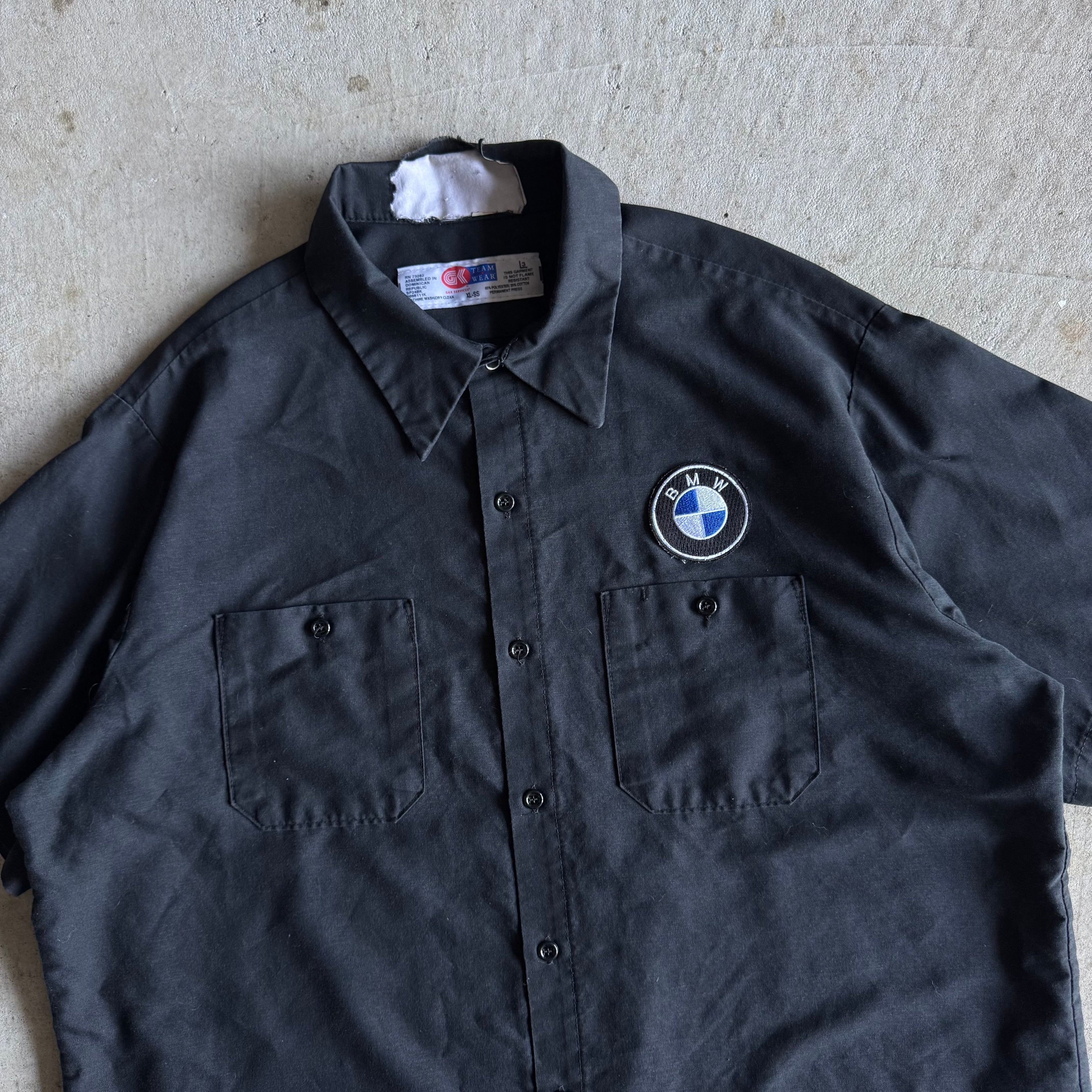 90s BMW Mechanic Button Up Shirt (L)