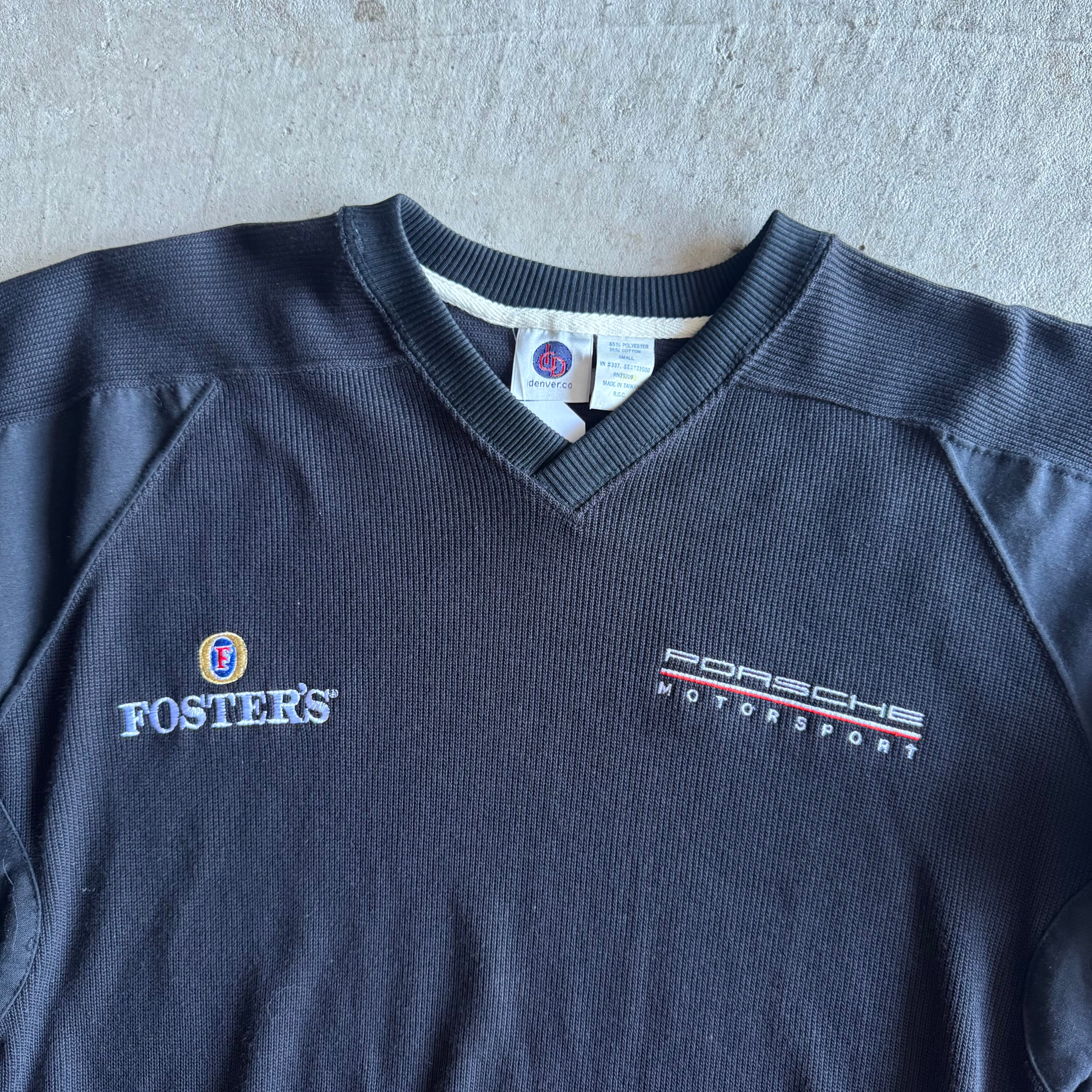 Vintage 90s Porsche Fosters Sweat Shirt Size Small