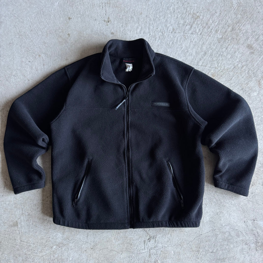 90s Porsche Selection Black Fleece Jacket (L)