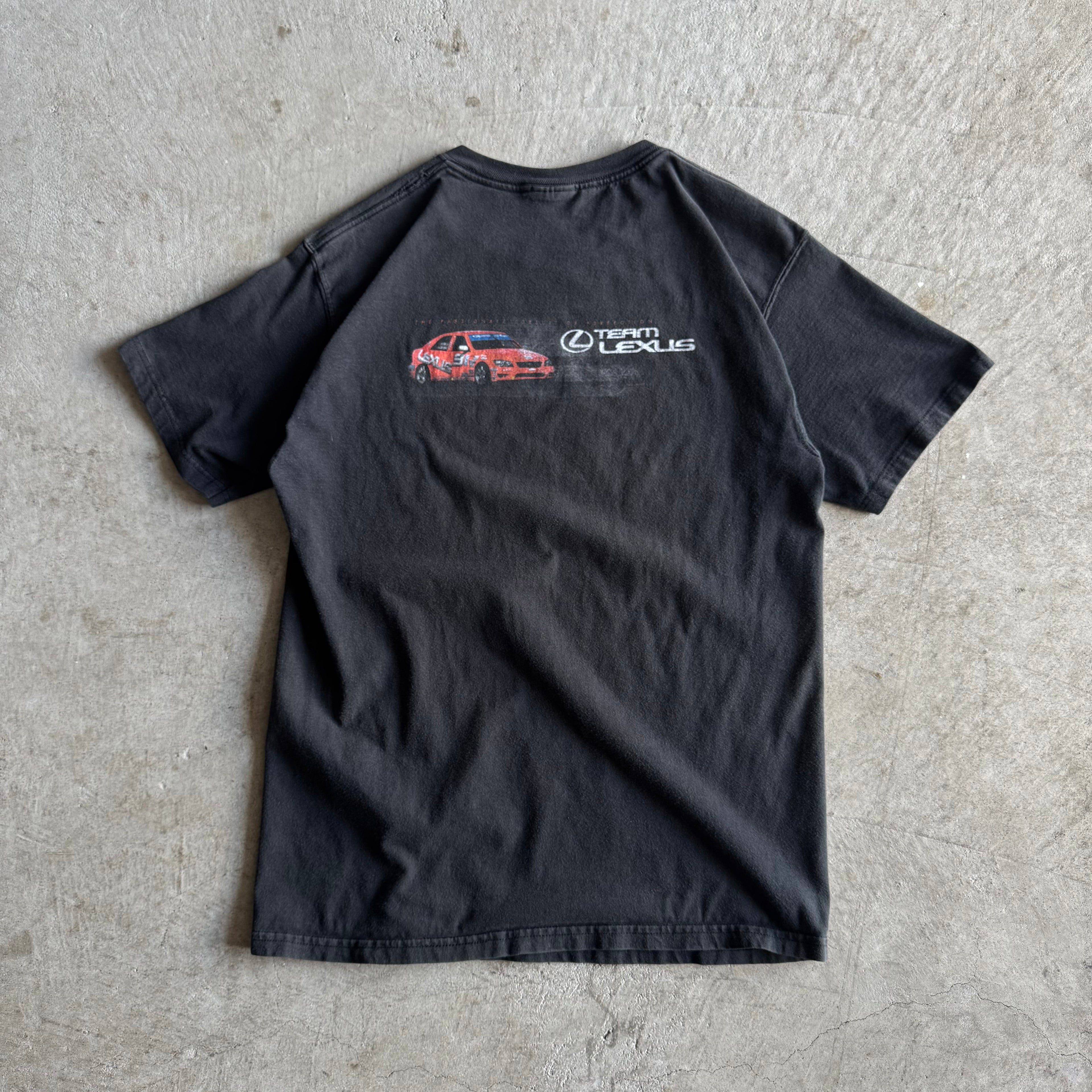 2000s Team Lexus IS300 Grand AM Cup Car Black T Shirt (L)