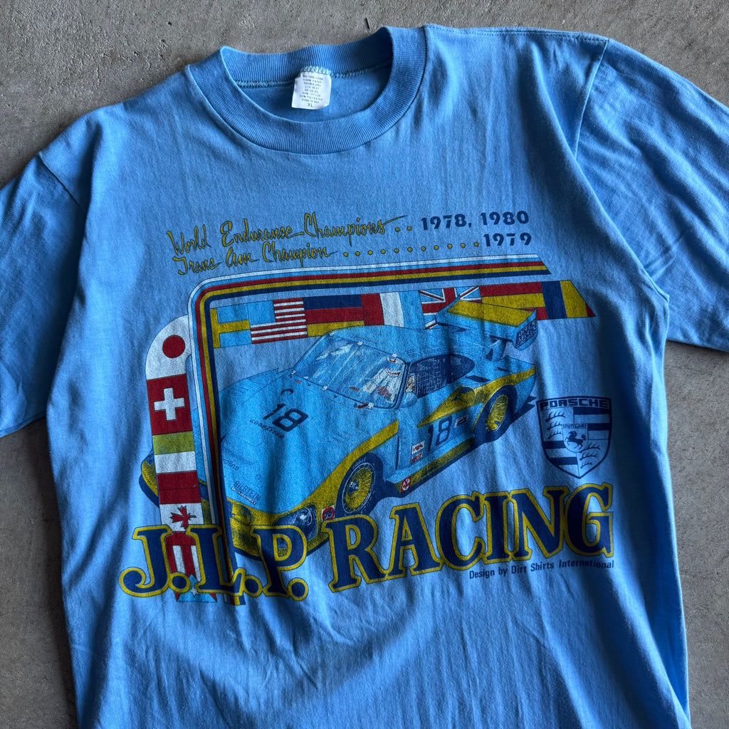 80s Porsche JLP Racing 935 Champions Blue T Shirt (L)