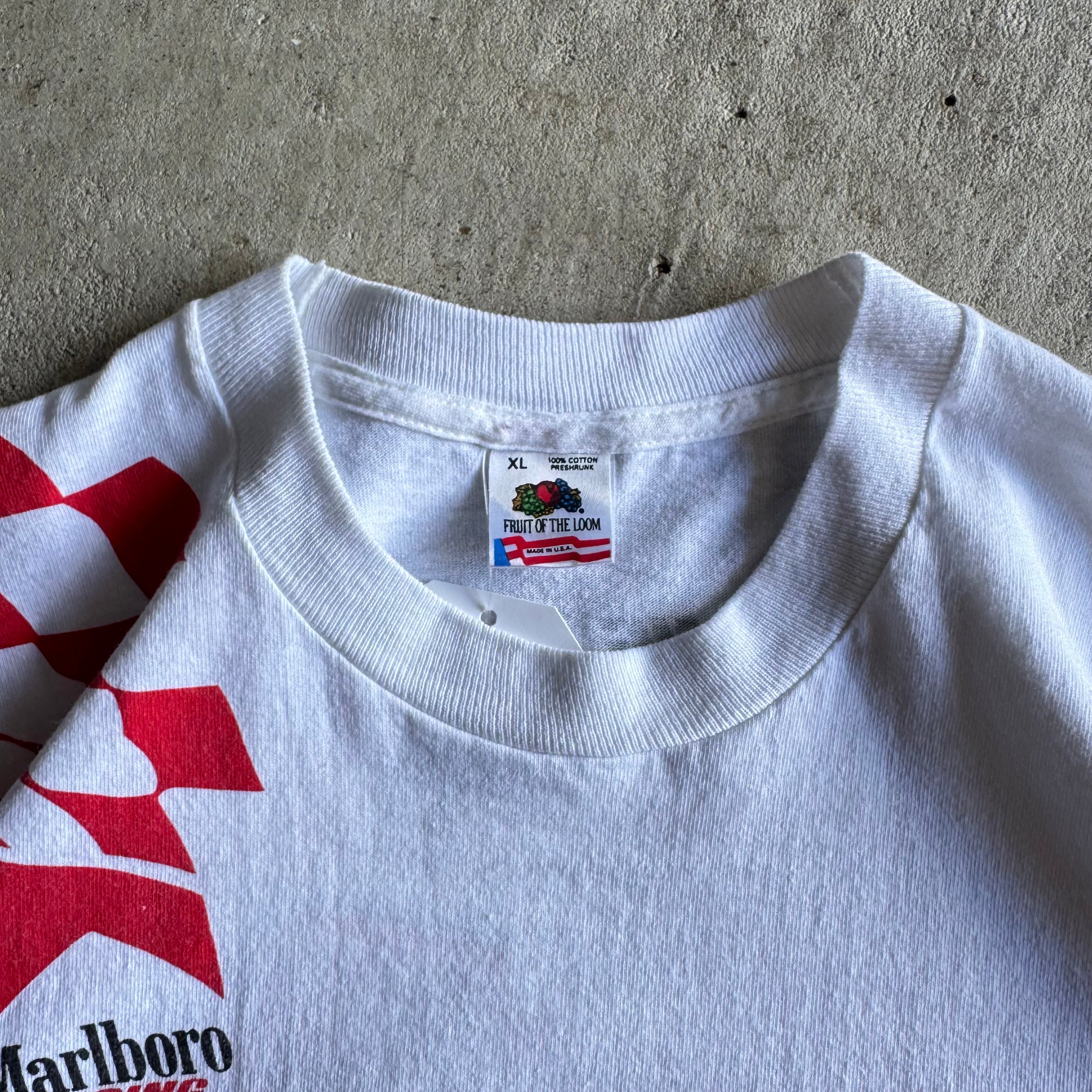 Vintage 90s Marlboro Racing IndyCar CART White T Shirt Size XL