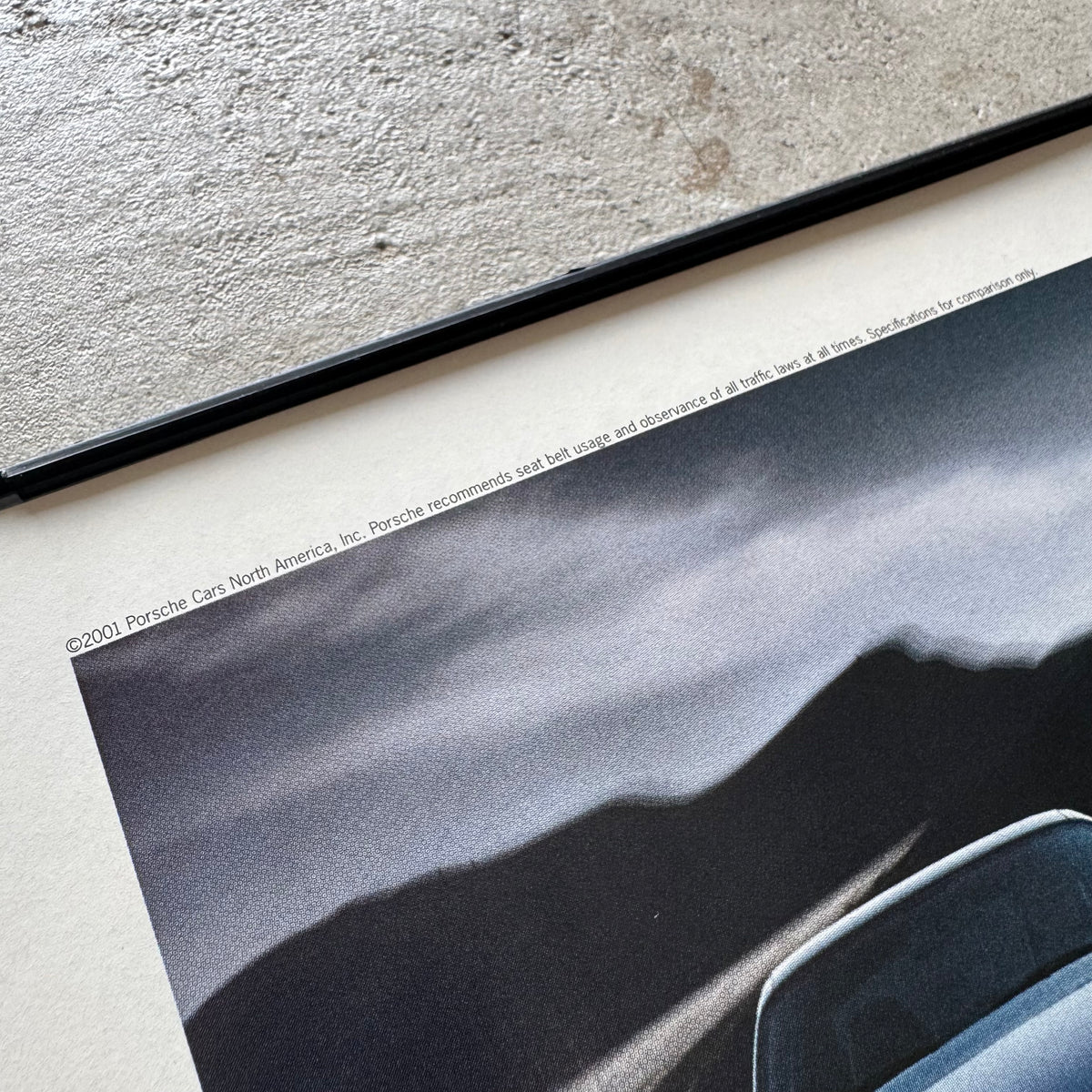 2001 Porsche Who Invented Speedbumps Framed Advertisement