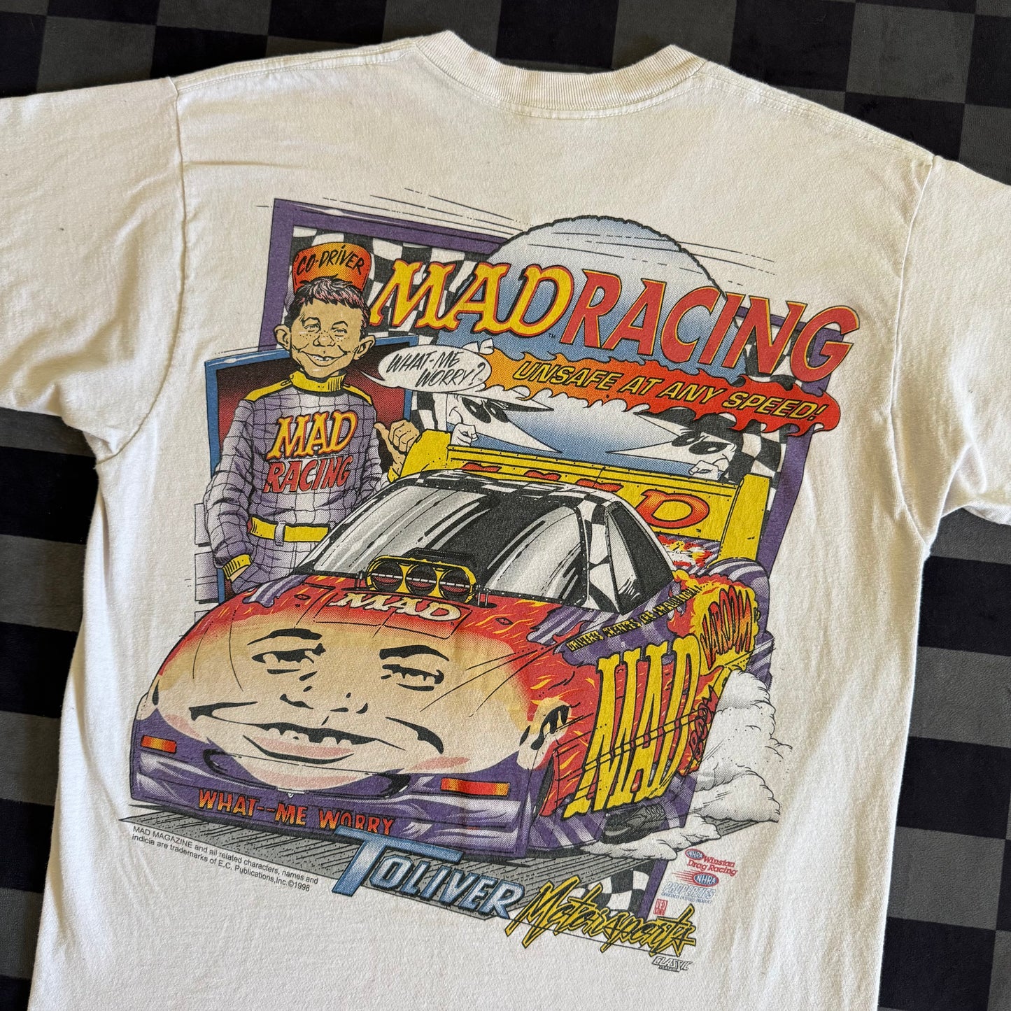 Vintage 1998 MAD Racing Winston Drag Racing NHRA T Shirt Size Large