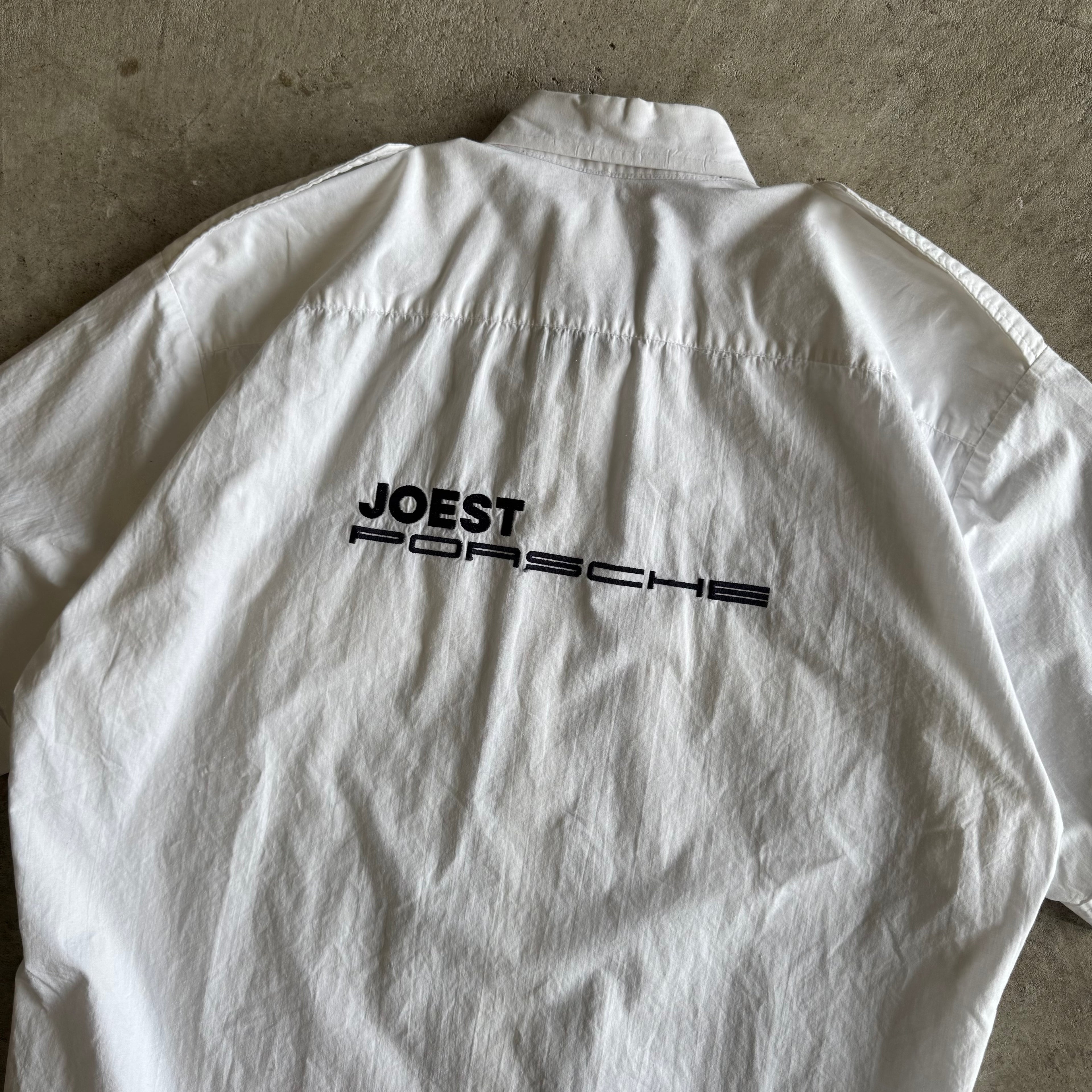 90s Porsche Team Joest White Button Up Shirt (L)