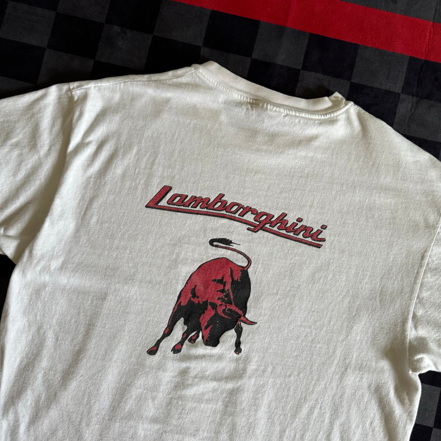 Lamborghini Automobil Ferruccio Italy White T Shirt XL