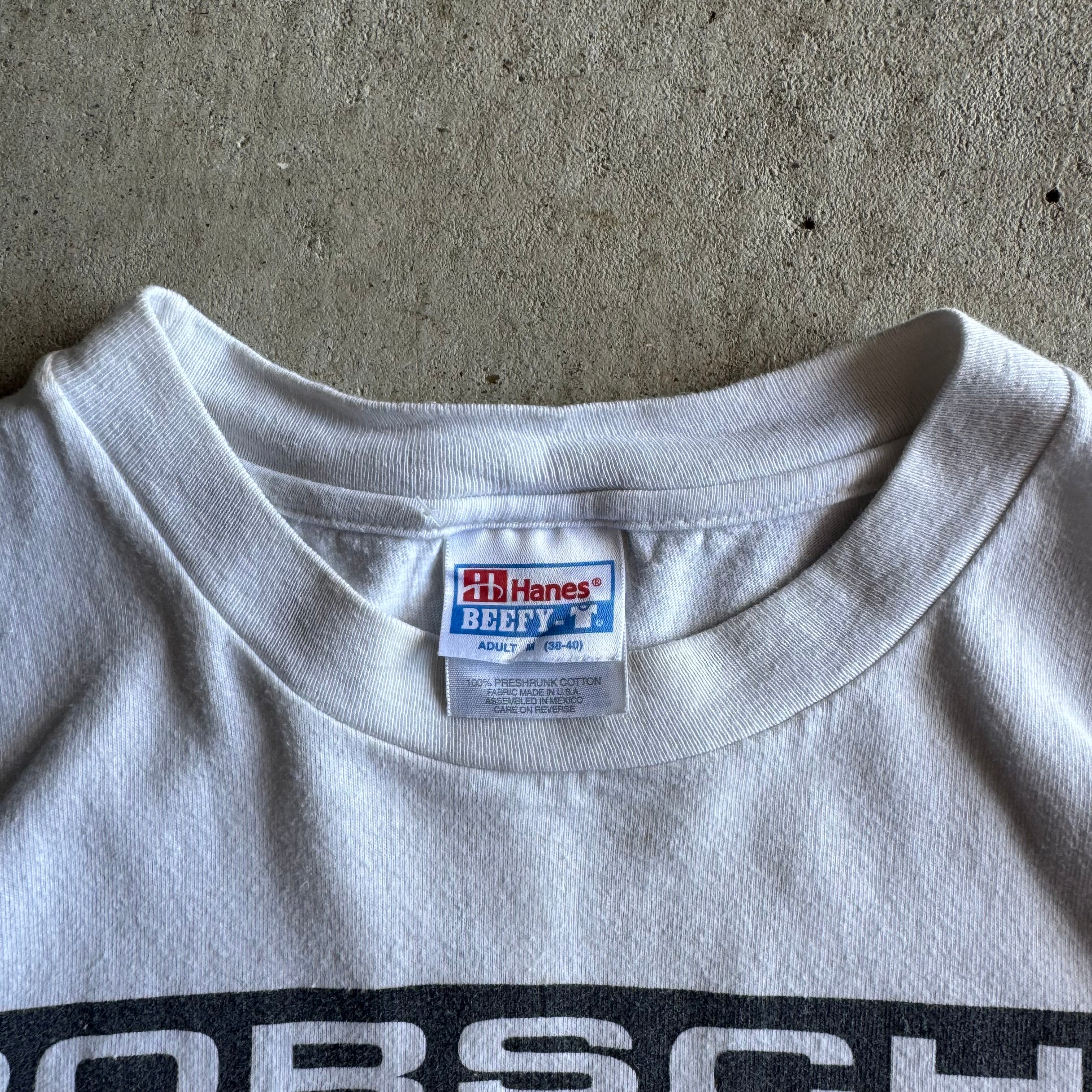 Vintage 90s Porsche GT1 Wins Le Mans White T Shirt Size Medium