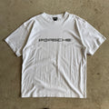 2000s Porsche Spellout Logo White T Shirt (L)