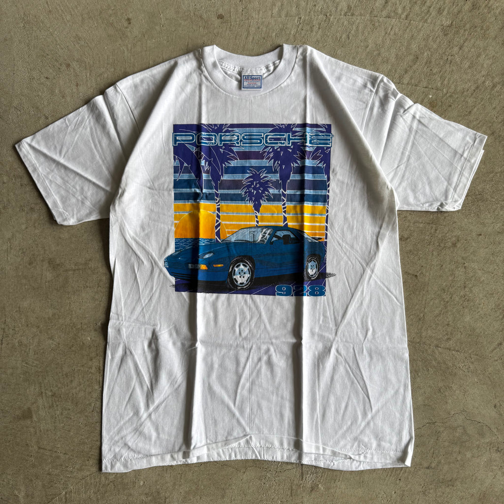 90s Porsche 928 Sunset White T Shirt (L)