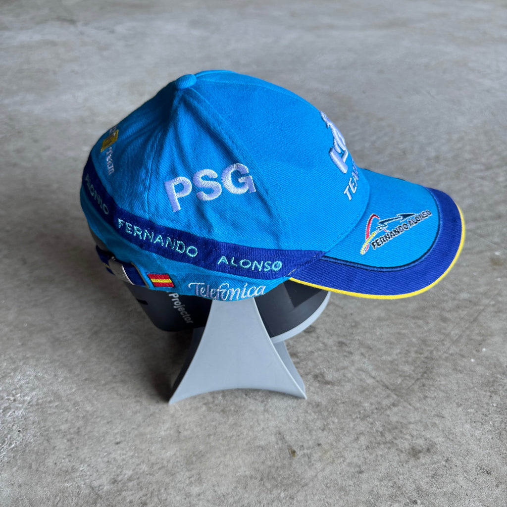 2000s Fernando Alonso F1 Team Spirit Blue Cap Hat