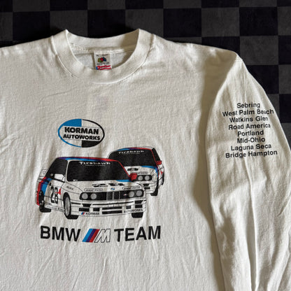 Vintage 80s BMW M Team Korman Autoworks Longsleeve T Shirt XL