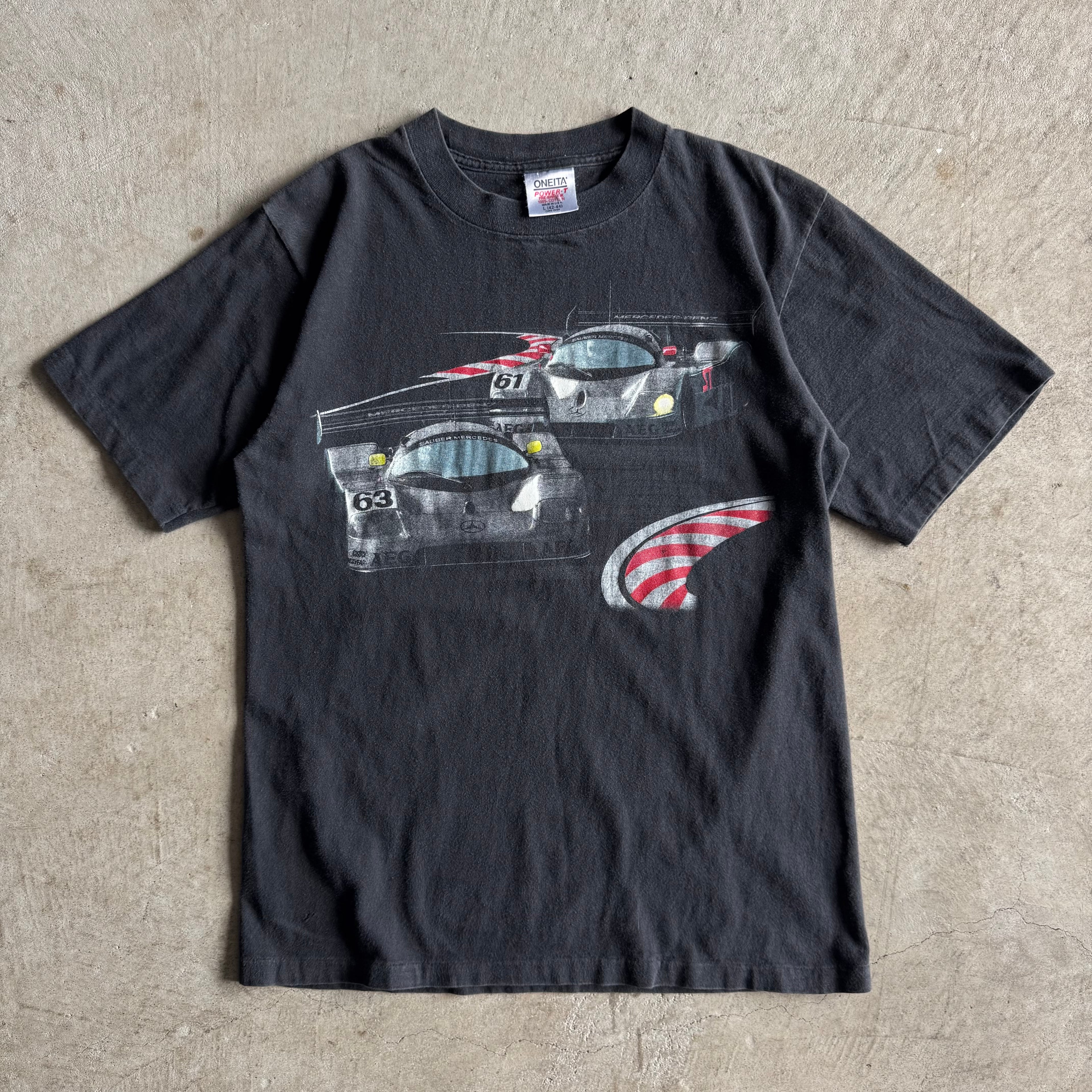 80s Sauber Mercedes C9 Black T Shirt (L)