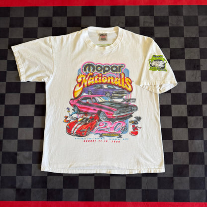 Vintage 2000 Mopar Nationals 20th Anniversary Participant White T Shirt Size Large