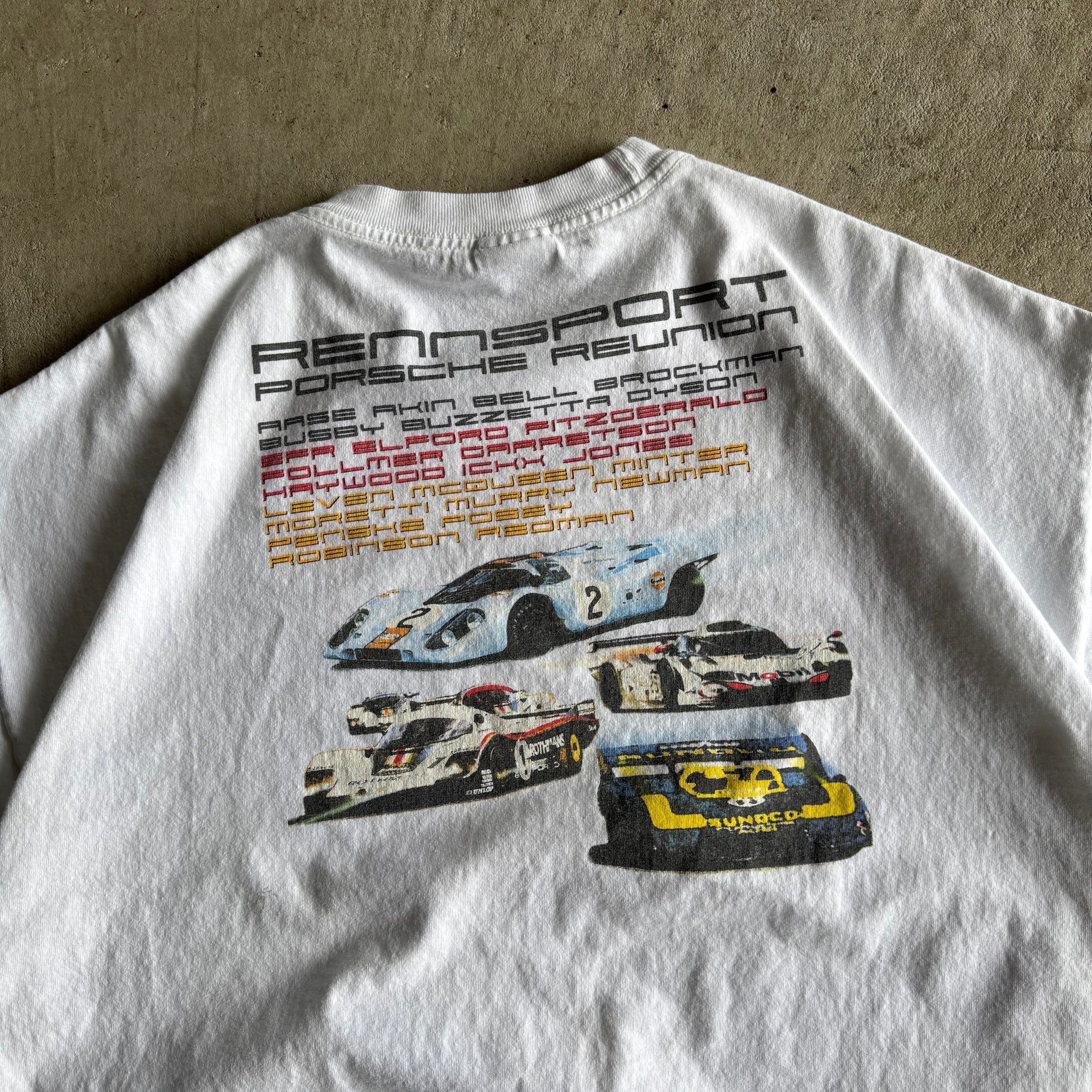 2001 Porsche Rennsport Reunion Lime Rock White T Shirt (XXL)