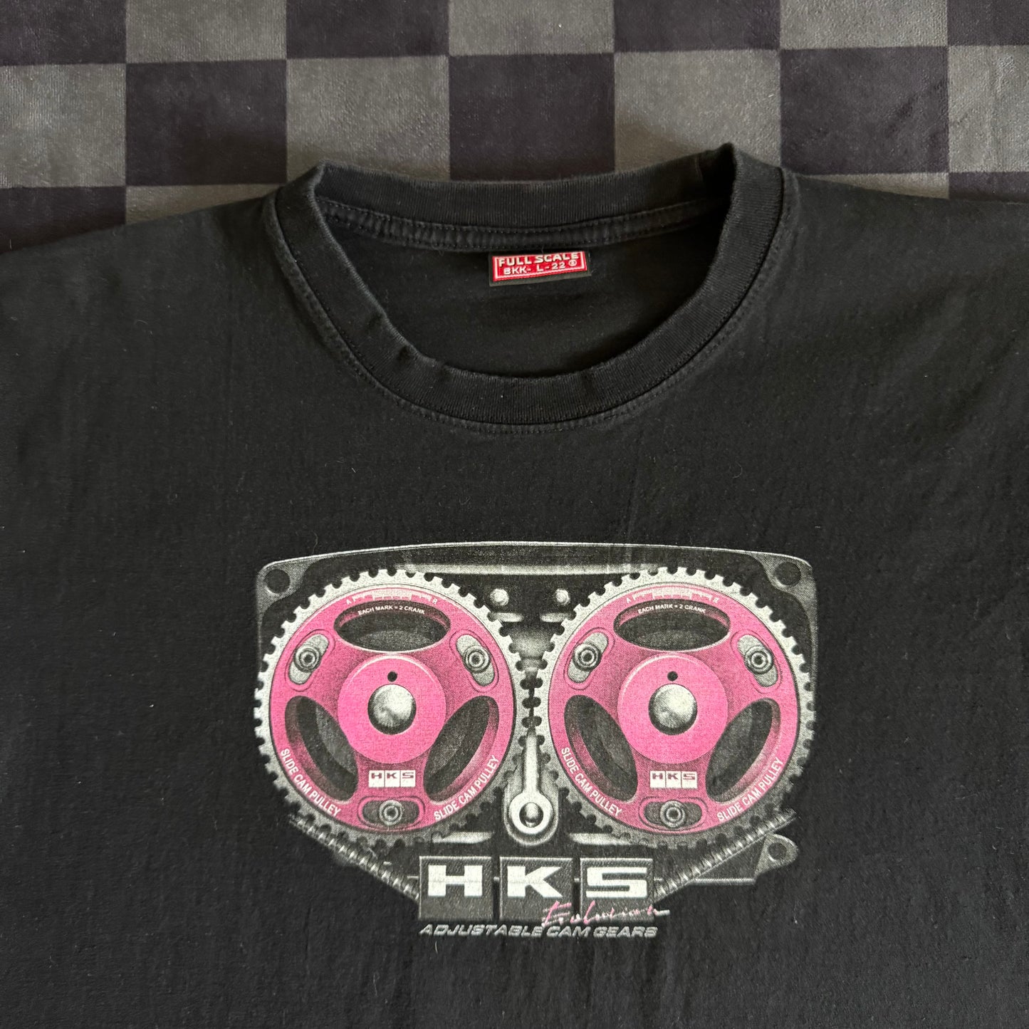 2000s HKS Evolution Adjustable Cams Black T Shirt Large