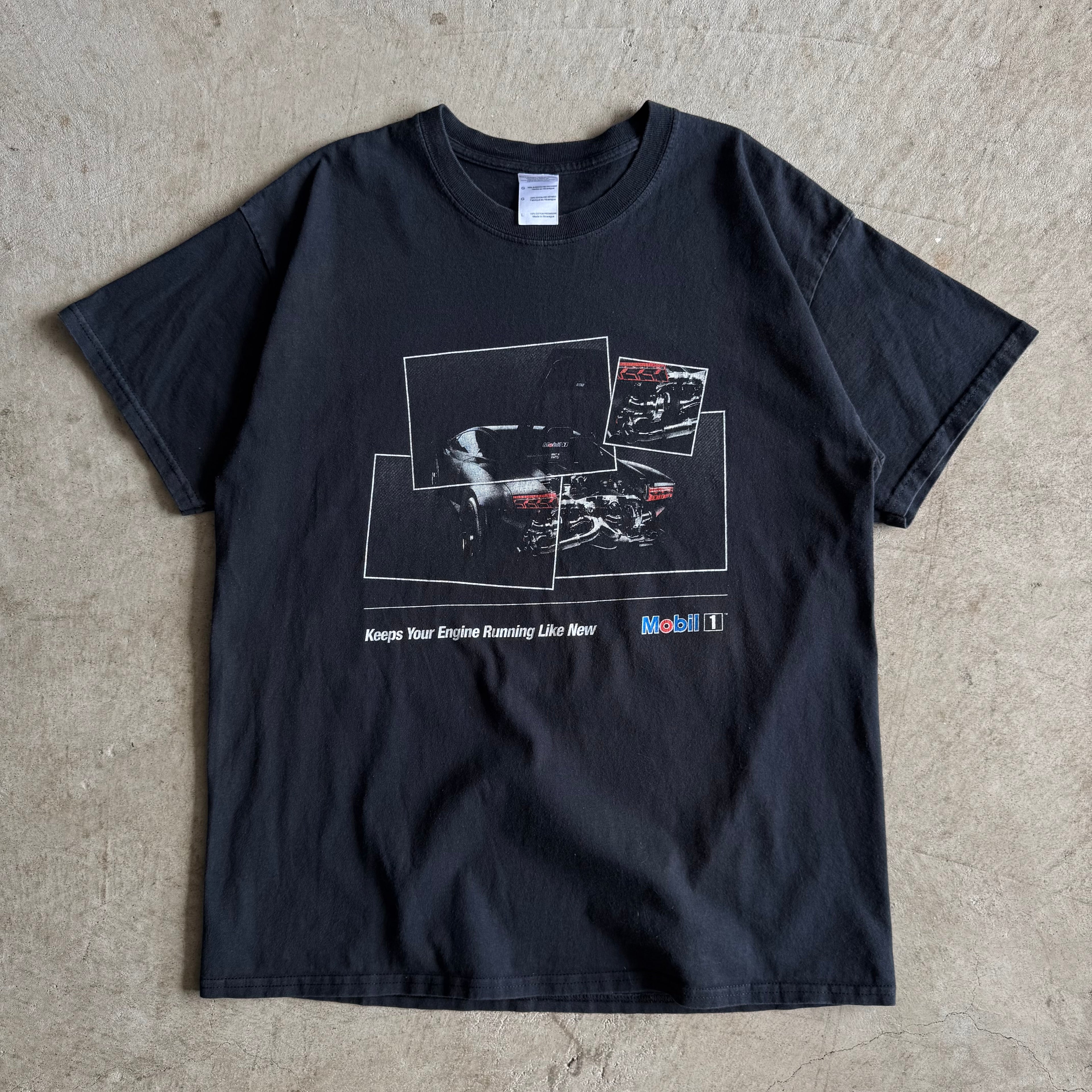 2000s Mobil 1 Oil Lamborghini Black T Shirt (L)