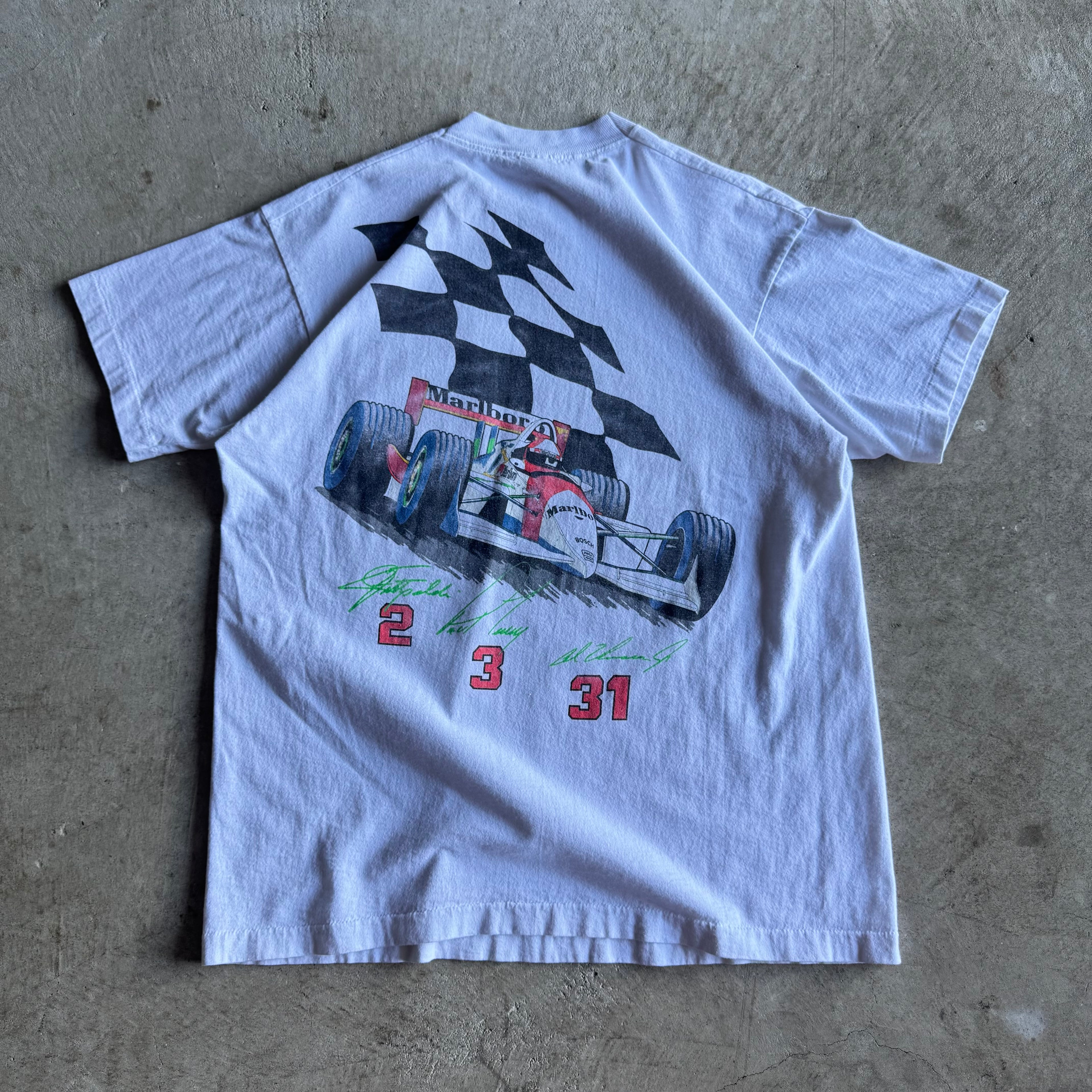 Vintage 90s 1994 Marlboro World Championship Long Beach White T Shirt Size XL